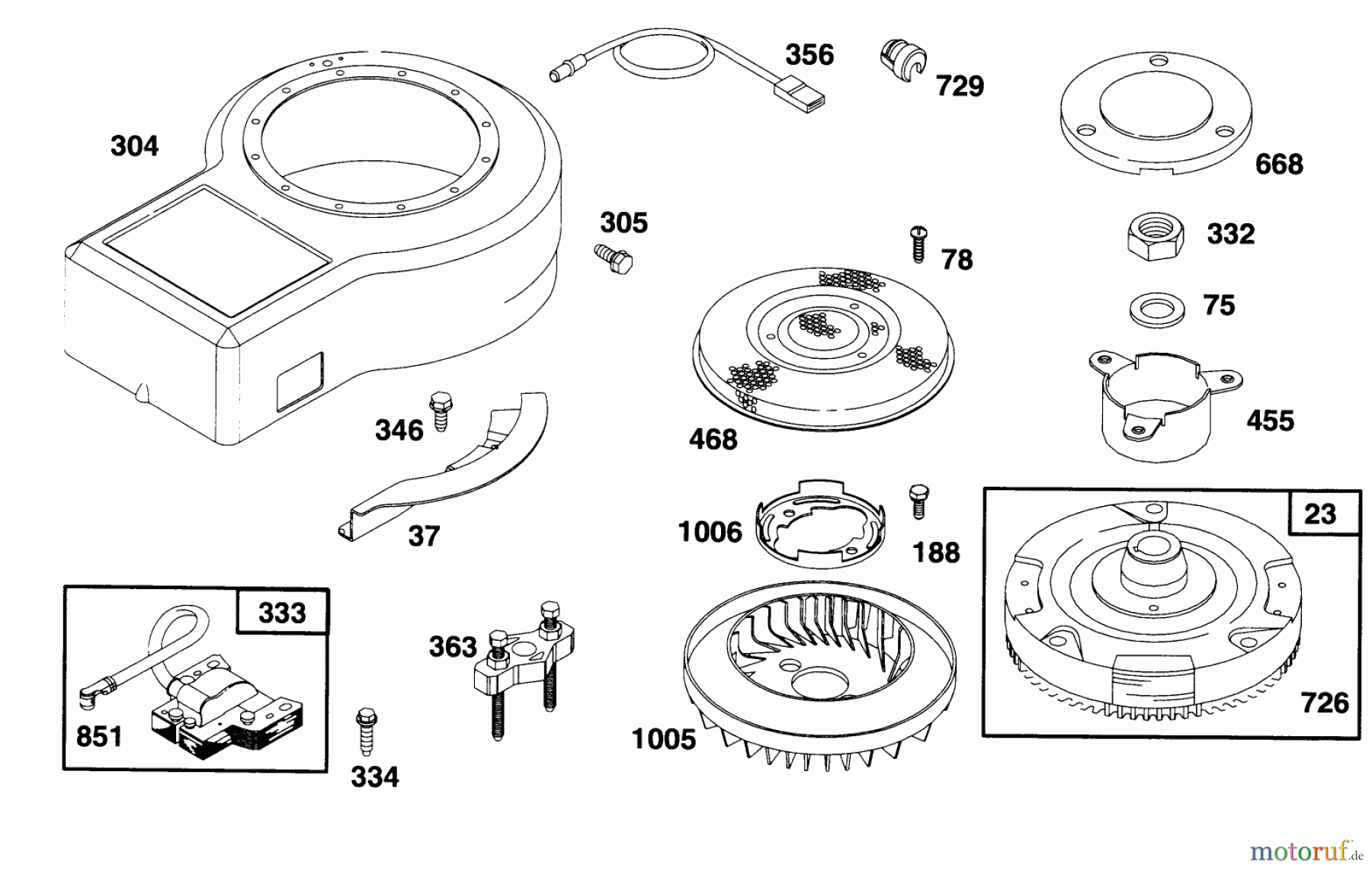 Toro Neu Mowers, Rear-Engine Rider 70142 (12-32) - Toro 12-32 Rear Engine Rider, 1995 (59000001-59999999) ENGINE BRIGGS & STRATTON MODEL 28D707-0124-01 #6
