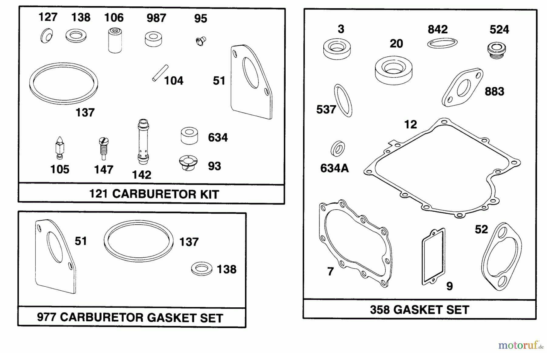 Toro Neu Mowers, Rear-Engine Rider 70142 (12-32) - Toro 12-32 Rear Engine Rider, 1995 (59000001-59999999) ENGINE BRIGGS & STRATTON MODEL 28D707-0124-01 #8