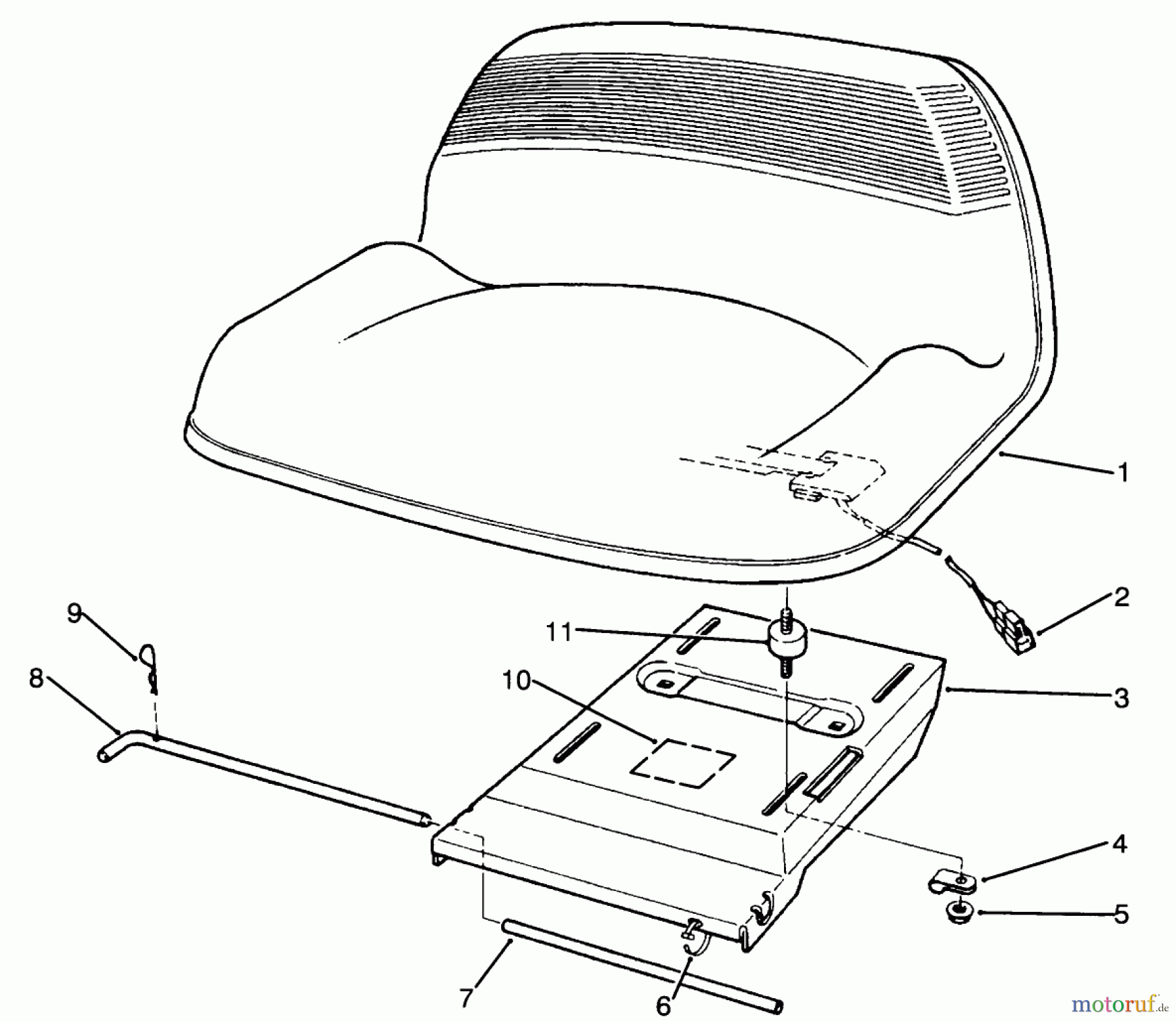  Toro Neu Mowers, Rear-Engine Rider 70142 (12-32) - Toro 12-32 Rear Engine Rider, 1995 (59000001-59999999) SEAT ASSEMBLY