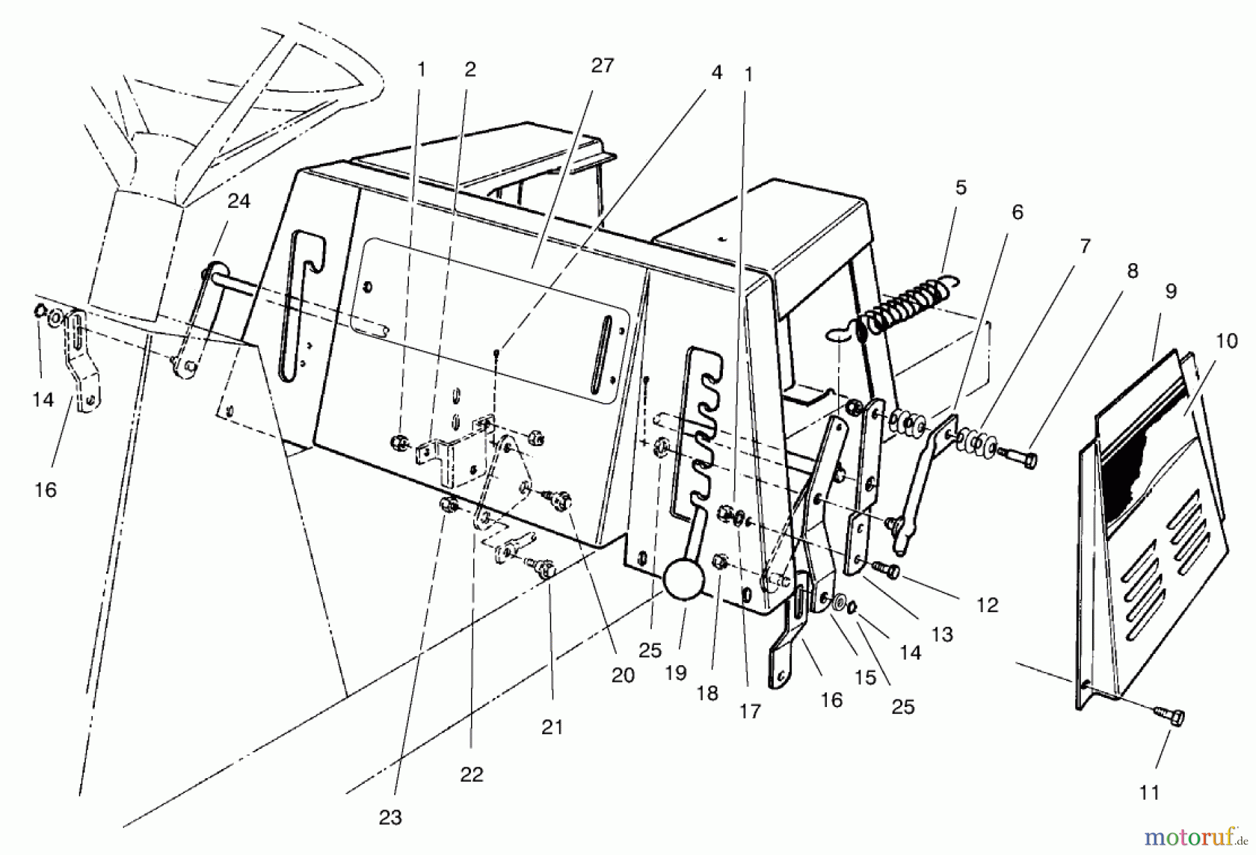 Toro Neu Mowers, Rear-Engine Rider 70171 (12-32) - Toro 12-32 Rear Engine Rider, 2001 (210000001-210999999) LINKAGE ASSEMBLY