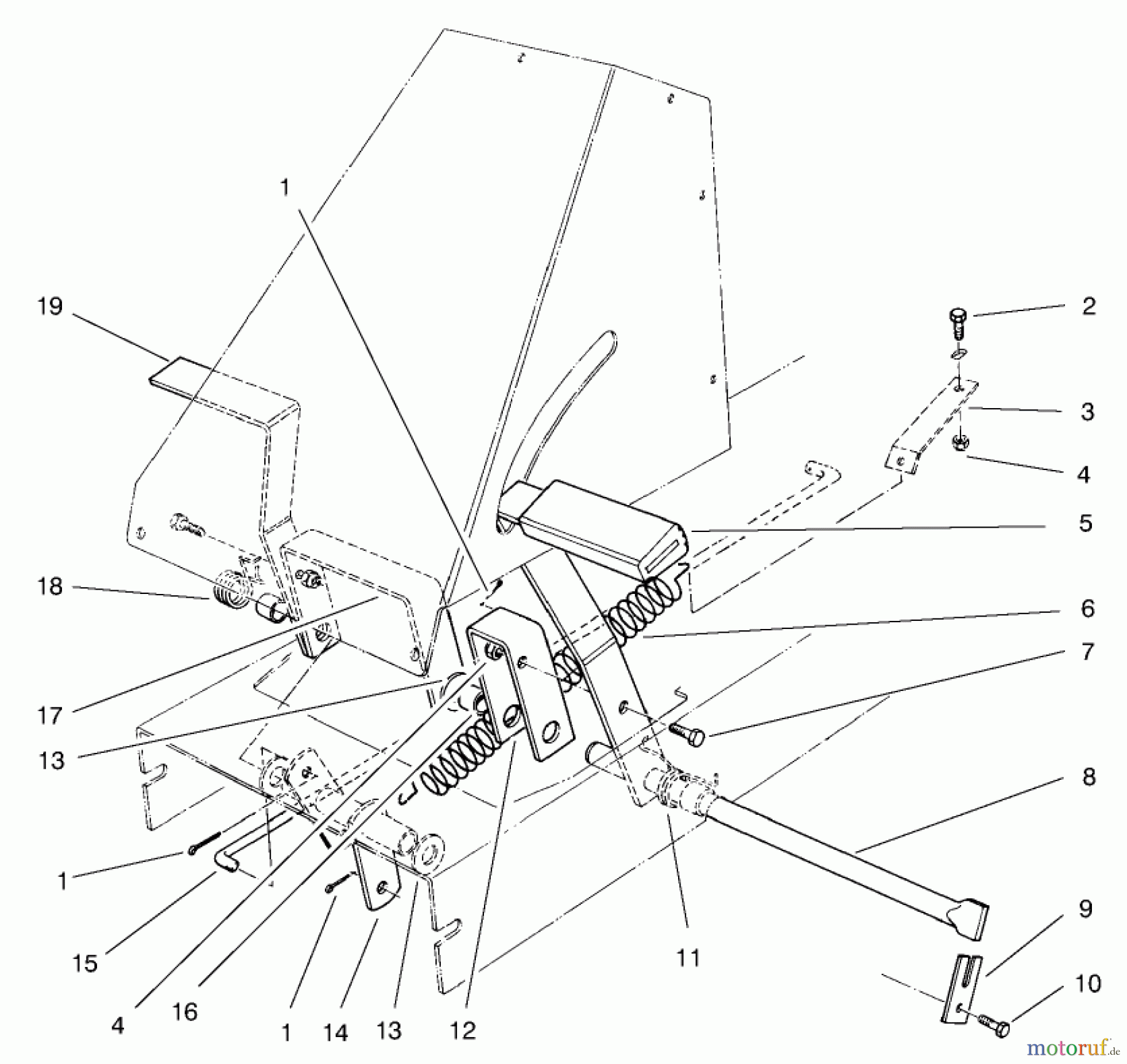 Toro Neu Mowers, Rear-Engine Rider 70183 (13-32) - Toro 13-32 Rear Engine Rider, 1997 (7900001-7999999) BRAKE & CLUTCH ASSEMBLY