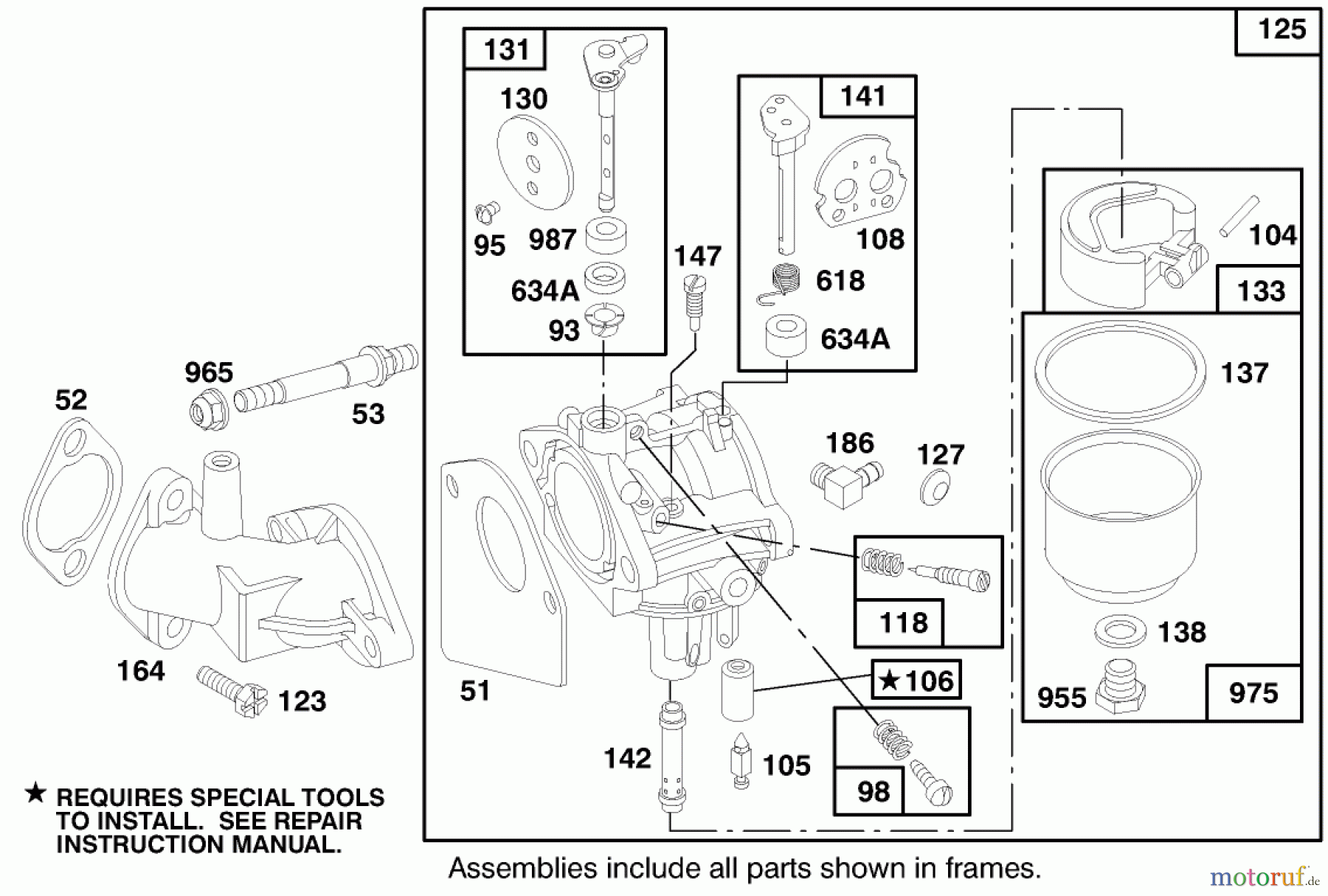 Toro Neu Mowers, Rear-Engine Rider 70183 (13-32) - Toro 13-32 Rear Engine Rider, 1997 (7900001-7999999) ENGINE BRIGGS & STRATTON MODEL 28M707-0127-01 #4
