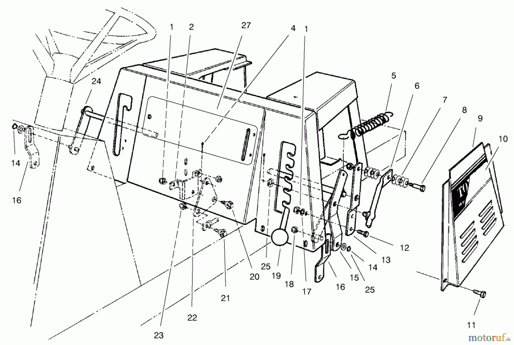  Toro Neu Mowers, Rear-Engine Rider 70183 (13-32) - Toro 13-32 Rear Engine Rider, 1997 (7900001-7999999) LINKAGE ASSEMBLY