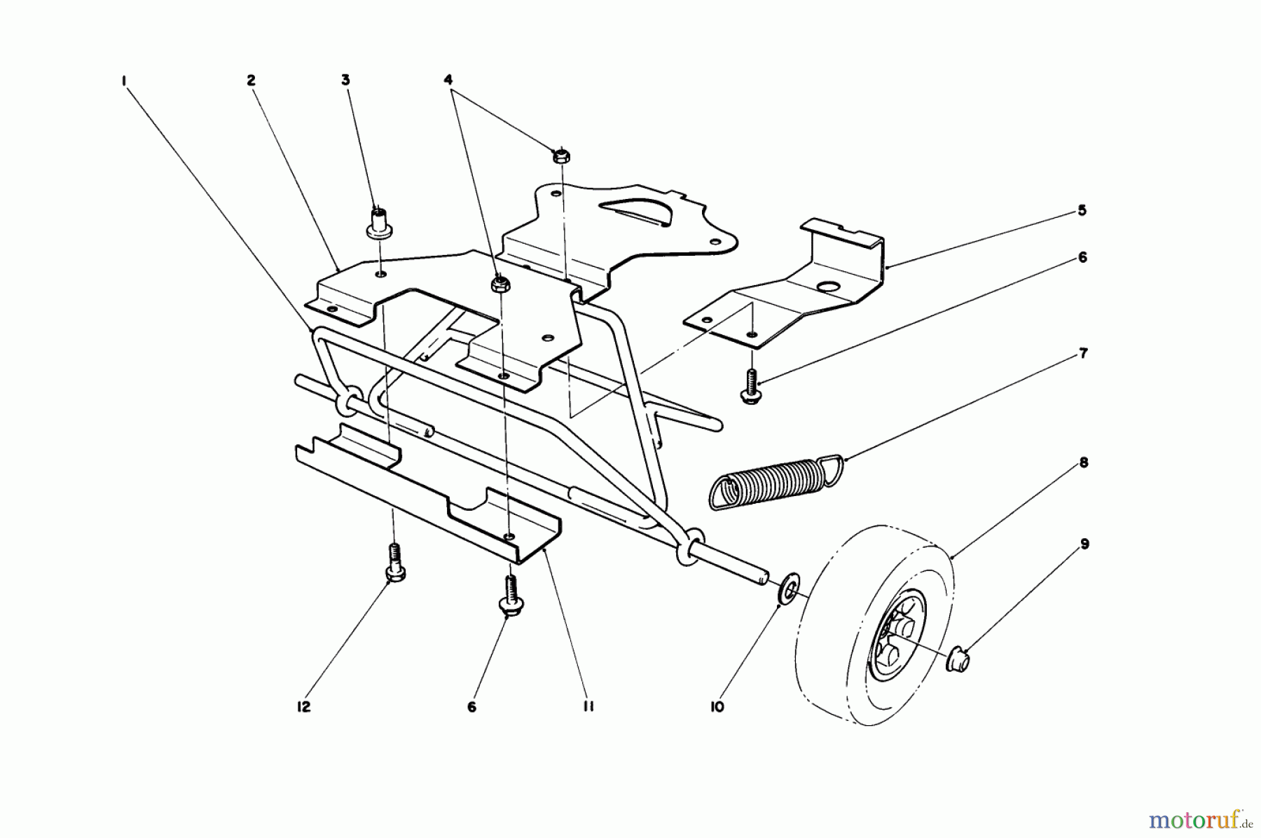 Toro Neu Accessories, Snow 59162 - Toro Wheel Kit, Gas Power Shovel, 1985 (5000001-5999999) WHEEL KIT (GAS POWER SHOVEL)