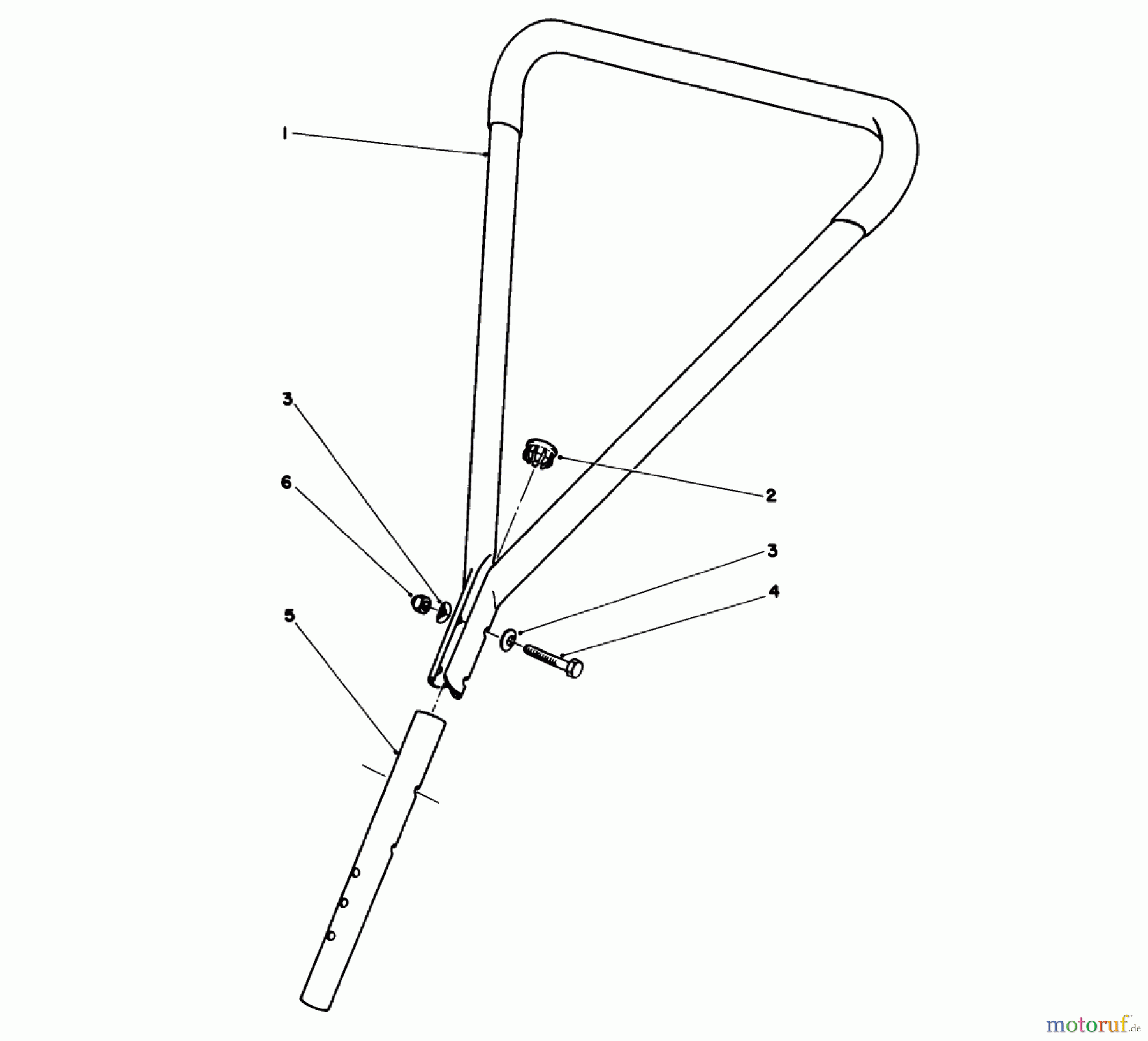 Toro Neu Accessories, Snow 59164 - Toro Handle Kit, Gas Power Shovel, 1985 (5000001-5999999) HANDLE KIT (GAS POWER SHOVEL)