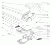 Toro 70184 (13-32H) - 13-32H Rear Engine Rider, 2002 (220000001-220999999) Ersatzteile BODY AND DECAL ASSEMBLY