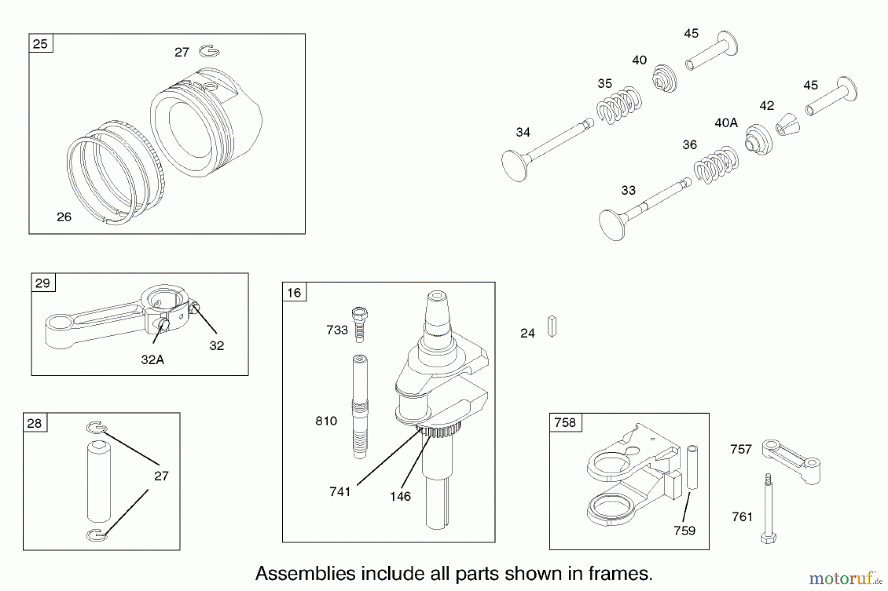 Toro Neu Mowers, Rear-Engine Rider 70184 (13-32H) - Toro 13-32H Rear Engine Rider, 2002 (220000001-220999999) CRANKSHAFT ASSEMBLY ENGINE BRIGGS AND STRATTON MODEL 28M707-1127-E1