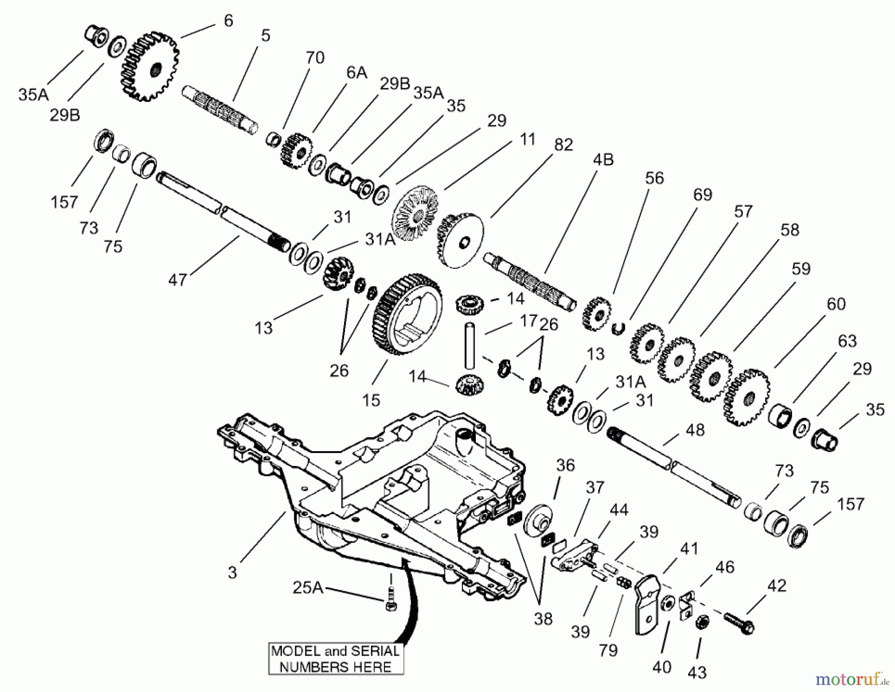Toro Neu Mowers, Rear-Engine Rider 70185 (13-32G) - Toro 13-32G Rear-Engine Riding Mower, 2004 (240000001-240999999) CASE ASSEMBLY PEERLESS NO. MST-542D