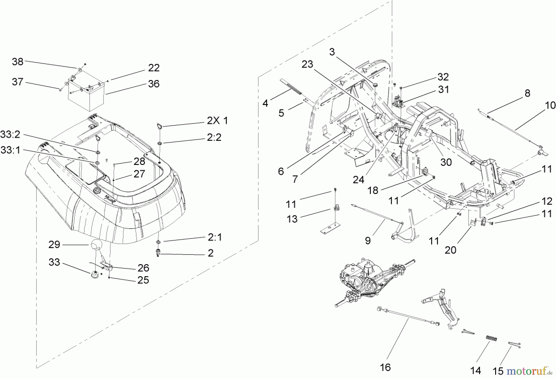Toro Neu Mowers, Rear-Engine Rider 70185 (13-32G) - Toro 13-32G Rear-Engine Riding Mower, 2004 (240000001-240999999) ELECTRICAL AND CABLE ASSEMBLY