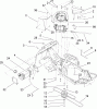 Toro 70186 (H132) - H132 Rear-Engine Riding Mower, 2005 (250000001-250999999) Ersatzteile ENGINE AND FUEL TANK ASSEMBLY