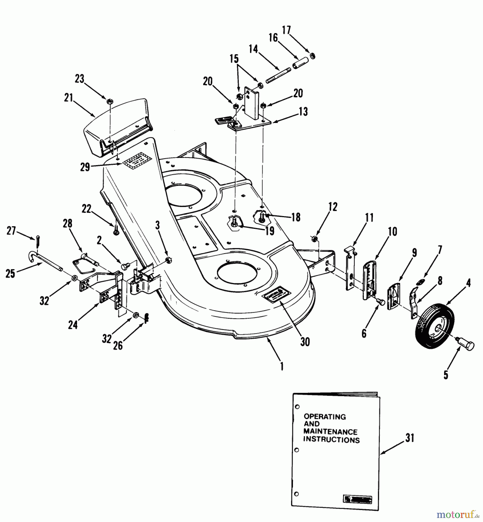  Toro Neu Mowers, Rear-Engine Rider A3-083201 (RR-832) - Toro RR-832 5-Speed Rear Engine Rider, 1982 32 IN/81 CM MOWER DECK-5 HP RIDER