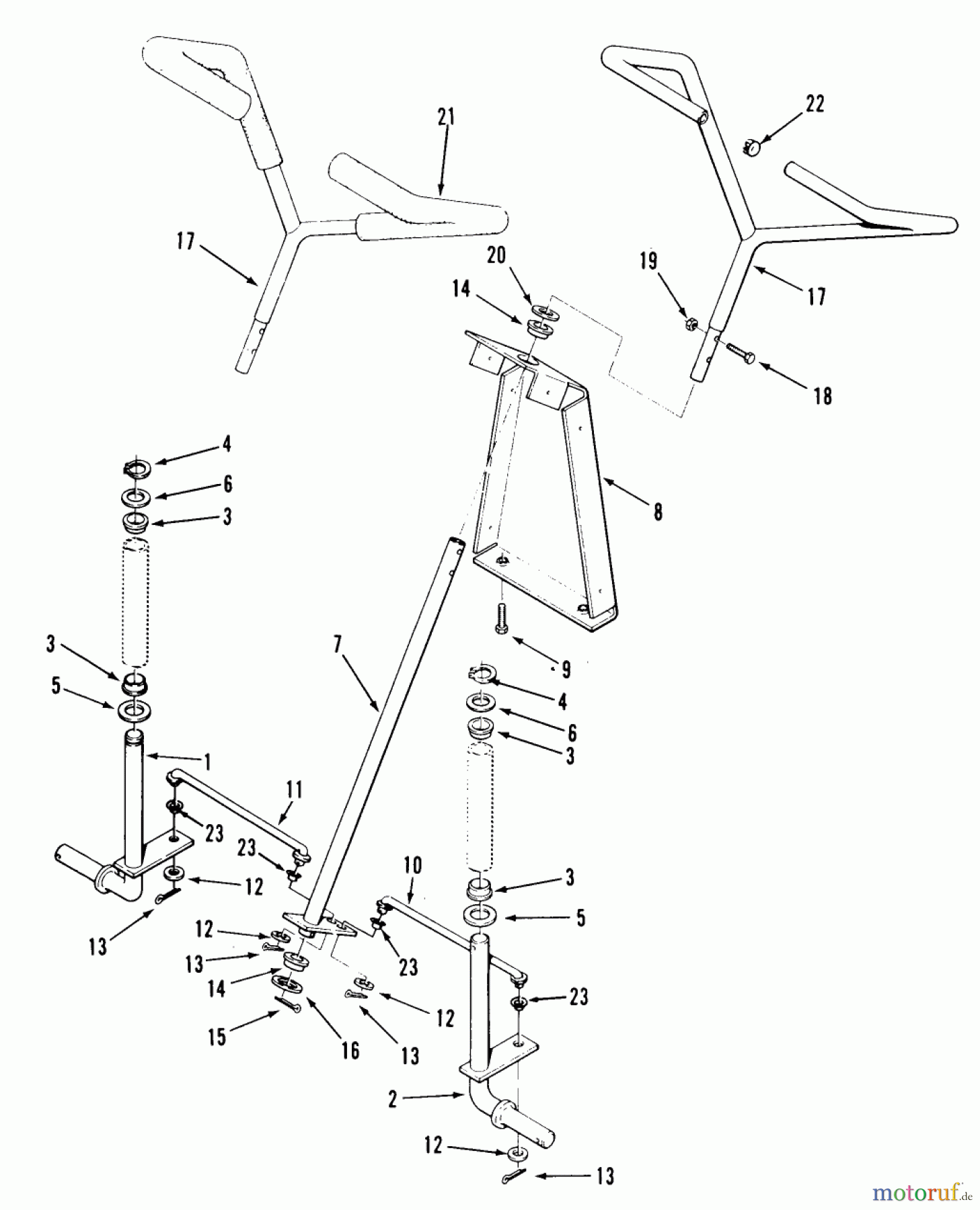 Toro Neu Mowers, Rear-Engine Rider E3-10B401 (110-4) - Toro 110-4 Rear Engine Rider, 1989 FRONT AXLE AND STEERING