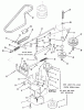 Toro E3-10B401 (110-4) - 110-4 Rear Engine Rider, 1989 Ersatzteile PTO CLUTCH, PULLEYS, AND CONTROLS