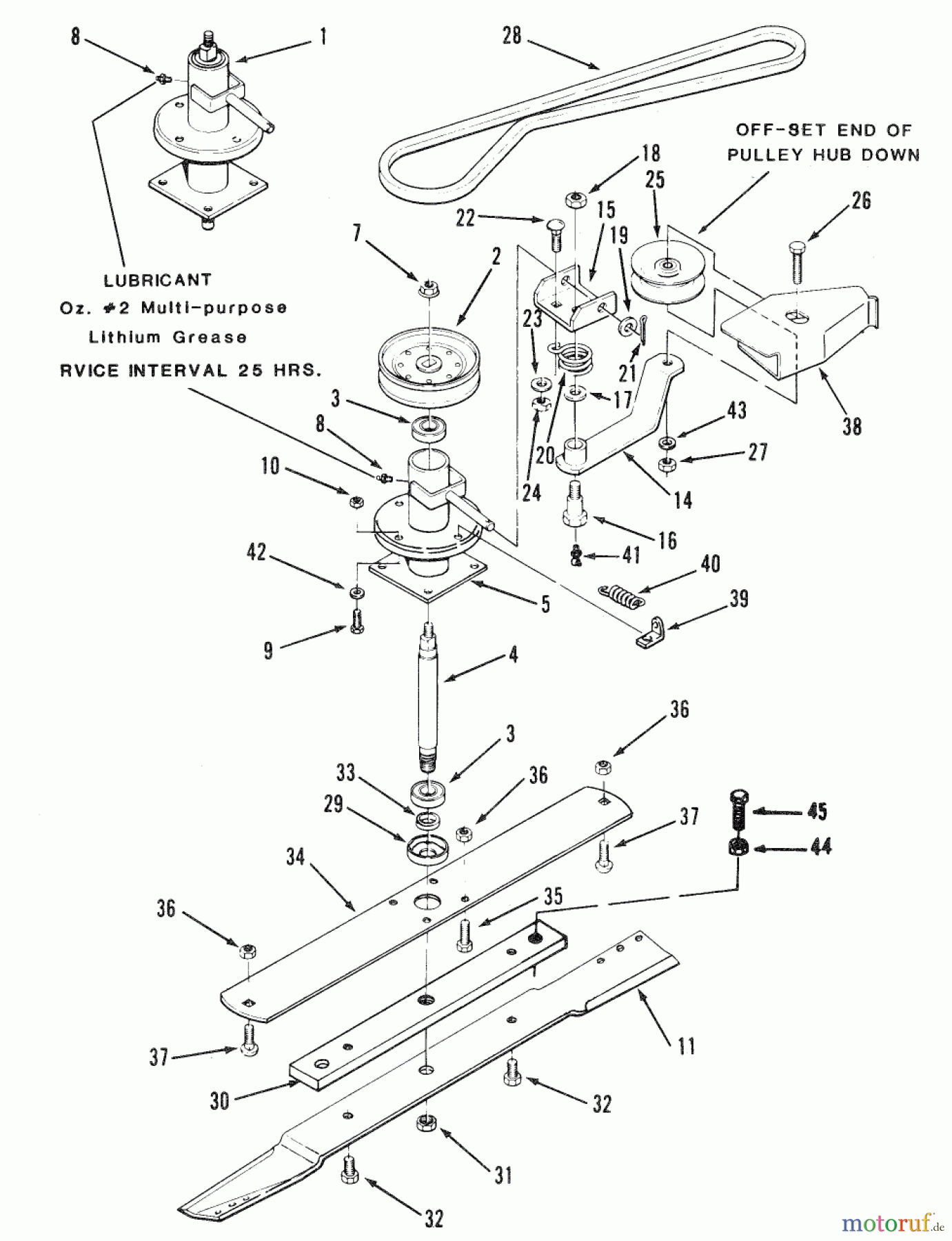  Toro Neu Mowers, Rear-Engine Rider R3-12B601 (112-6e) - Toro 112-6e Rear Engine Rider, 1990 SECTION 12-SPMNDLE, PULLEYS, AND DRIVE BELT
