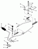 Toro R3-10B404 (110-4) - 110-4 Rear Engine Rider, 1993 (3900001-3999999) Ersatzteile CLUTCH & BRAKE LINKAGE ASSEMBLY
