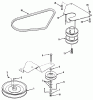 Toro R3-10B404 (110-4) - 110-4 Rear Engine Rider, 1993 (3900001-3999999) Ersatzteile DRIVE BELT & PULLEY ASSEMBLY