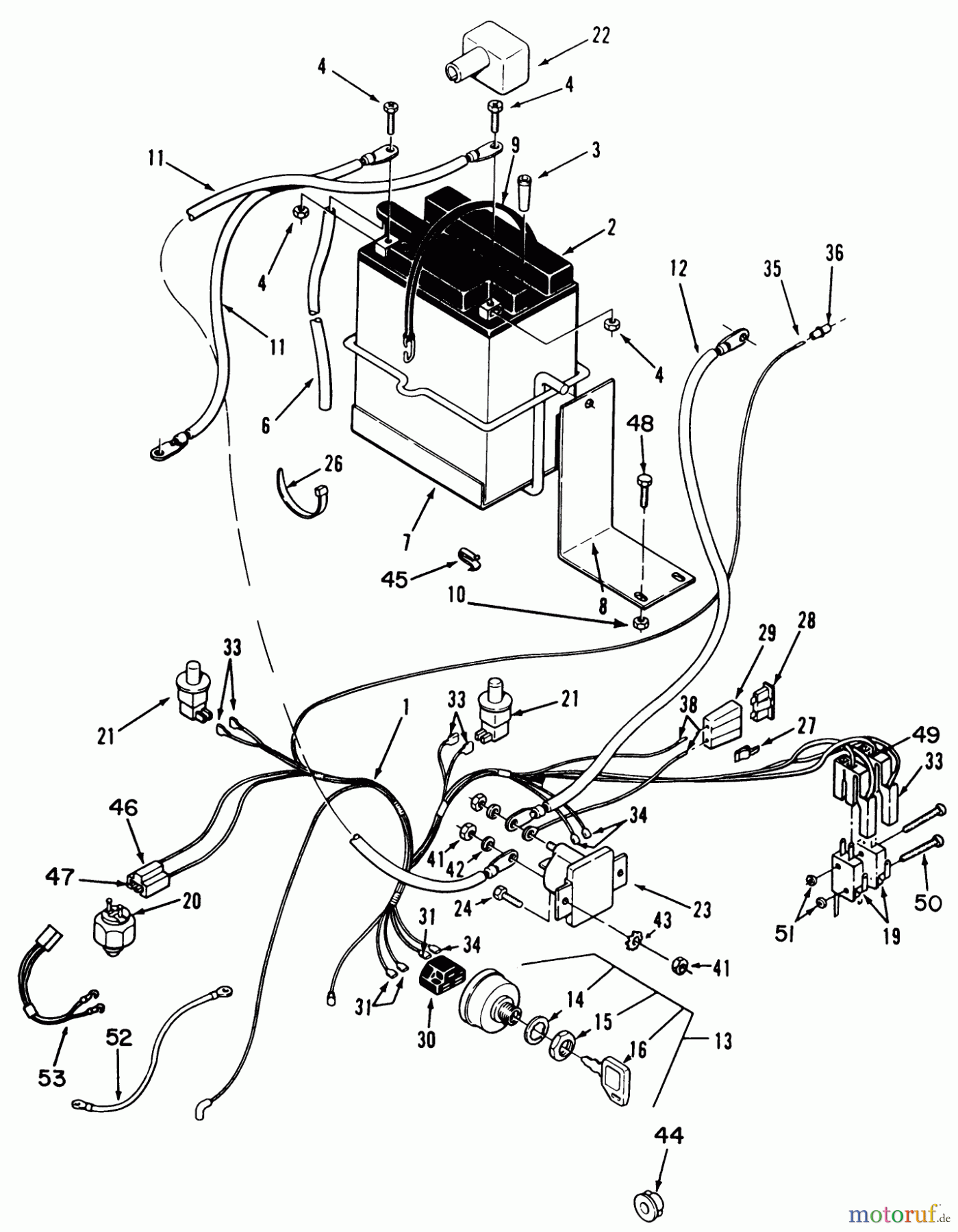 Toro Neu Mowers, Rear-Engine Rider R3-12B602 (112-6) - Toro 112-6 Rear Engine Rider, 1992 (2000001-2999999) ELECTRICAL ASSEMBLY