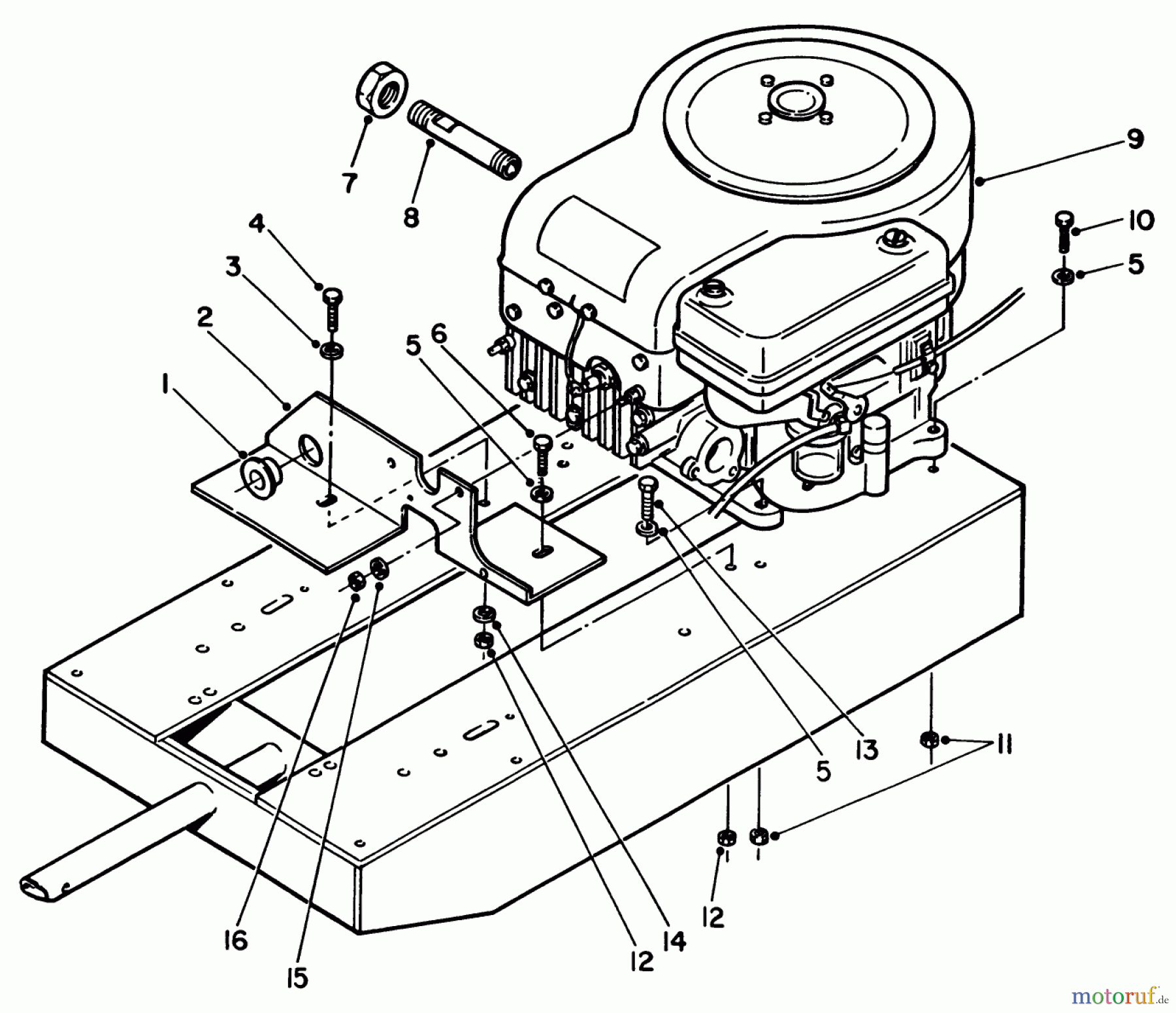 Toro Neu Mowers, Rear-Engine Rider R3-10B404 (110-4) - Toro 110-4 Rear Engine Rider, 1992 (2000001-2999999) ENGINE ASSEMBLY