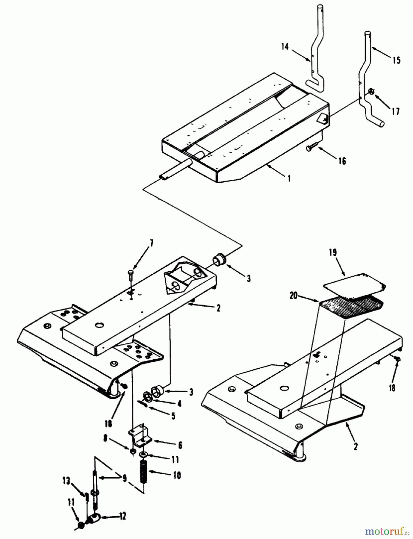 Toro Neu Mowers, Rear-Engine Rider R3-10B404 (110-4) - Toro 110-4 Rear Engine Rider, 1992 (2000001-2999999) FRAME ASSEMBLY