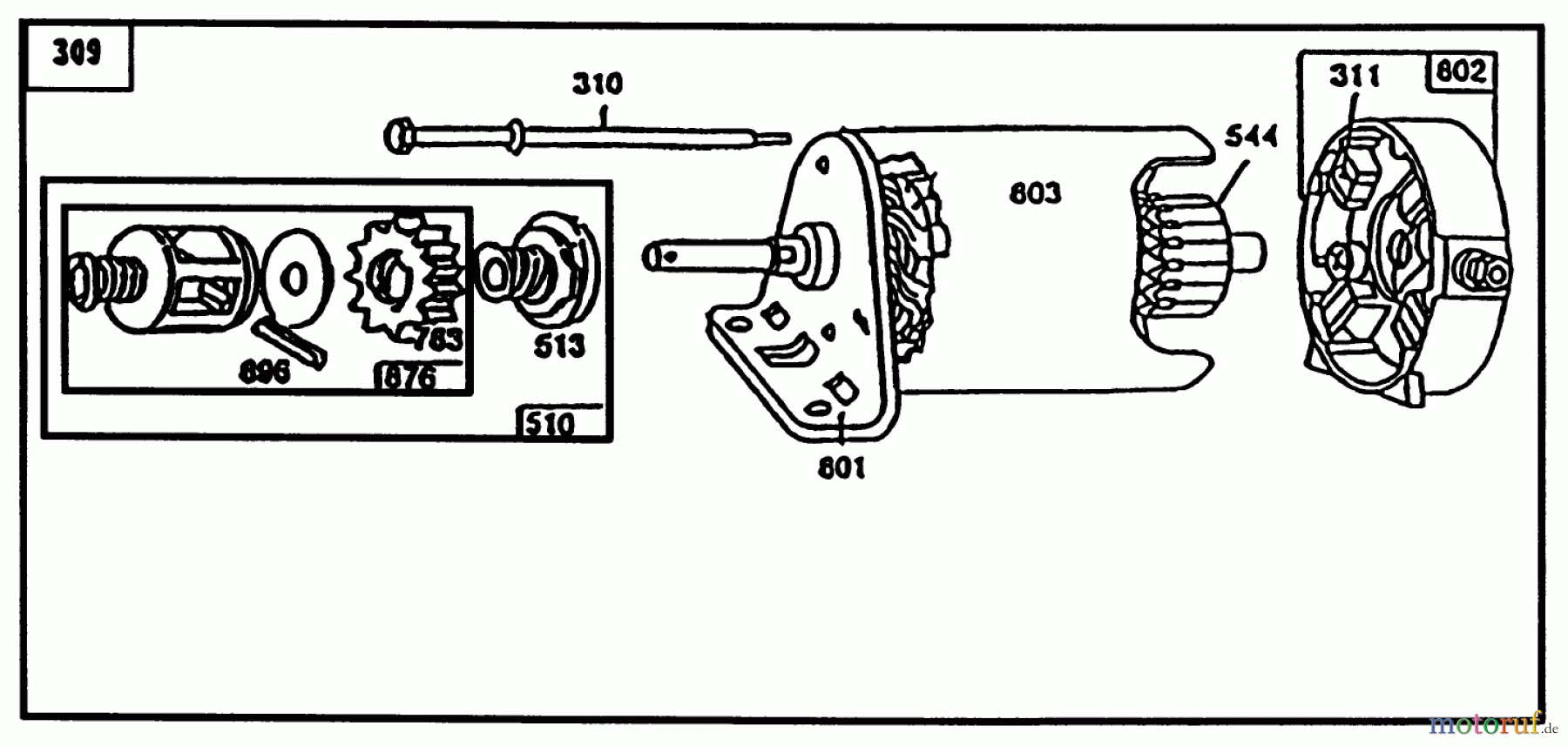 Toro Neu Mowers, Rear-Engine Rider R3-12B602 (112-6) - Toro 112-6 Rear Engine Rider, 1992 (2000001-2999999) STARTER BRIGGS & STRATTON 257707-0127-01