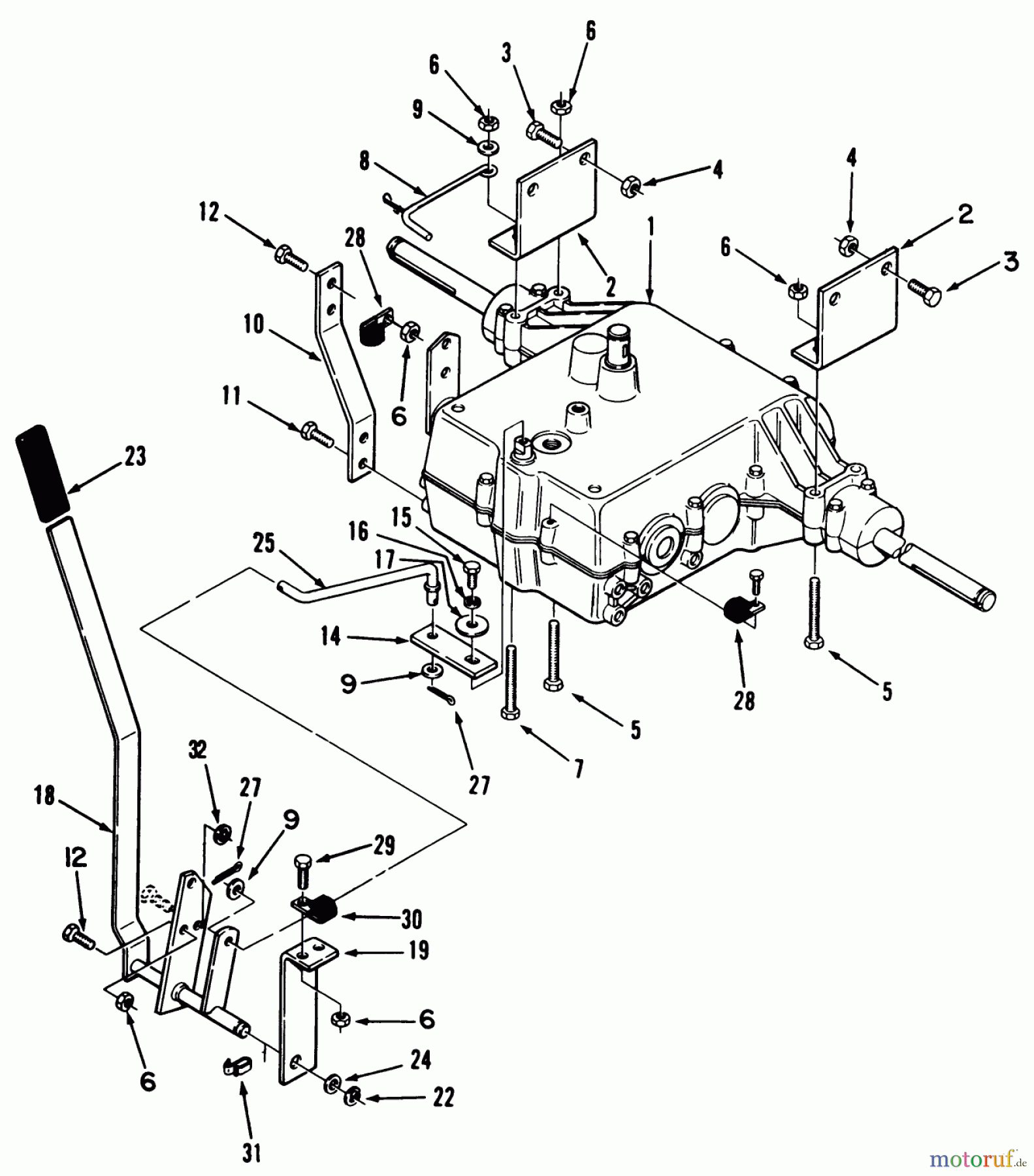 Toro Neu Mowers, Rear-Engine Rider R3-12B602 (112-6) - Toro 112-6 Rear Engine Rider, 1992 (2000001-2999999) TRANSMISSION ASSEMBLY