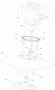 Toro 02604 - HoverPro 500 Mower, 2012 (SN 312000001-312999999) Ersatzteile ENGINE, DECK AND IMPELLER ASSEMBLY
