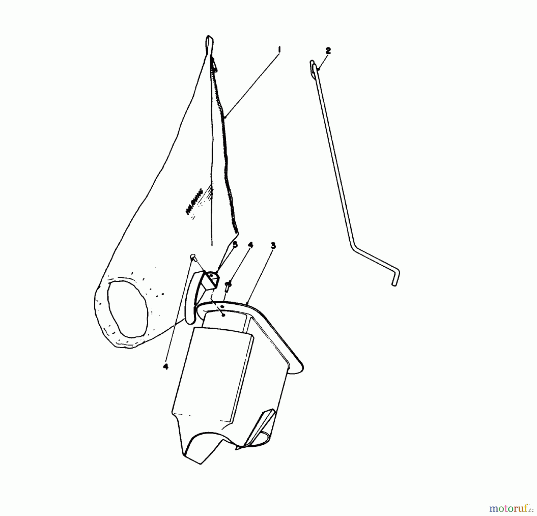  Toro Neu Mowers, Walk-Behind Seite 1 16287 - Toro Whirlwind II Lawnmower, 1977 (7000001-7999999) BAGGING KIT NO. 27-7820 (OPTIONAL)