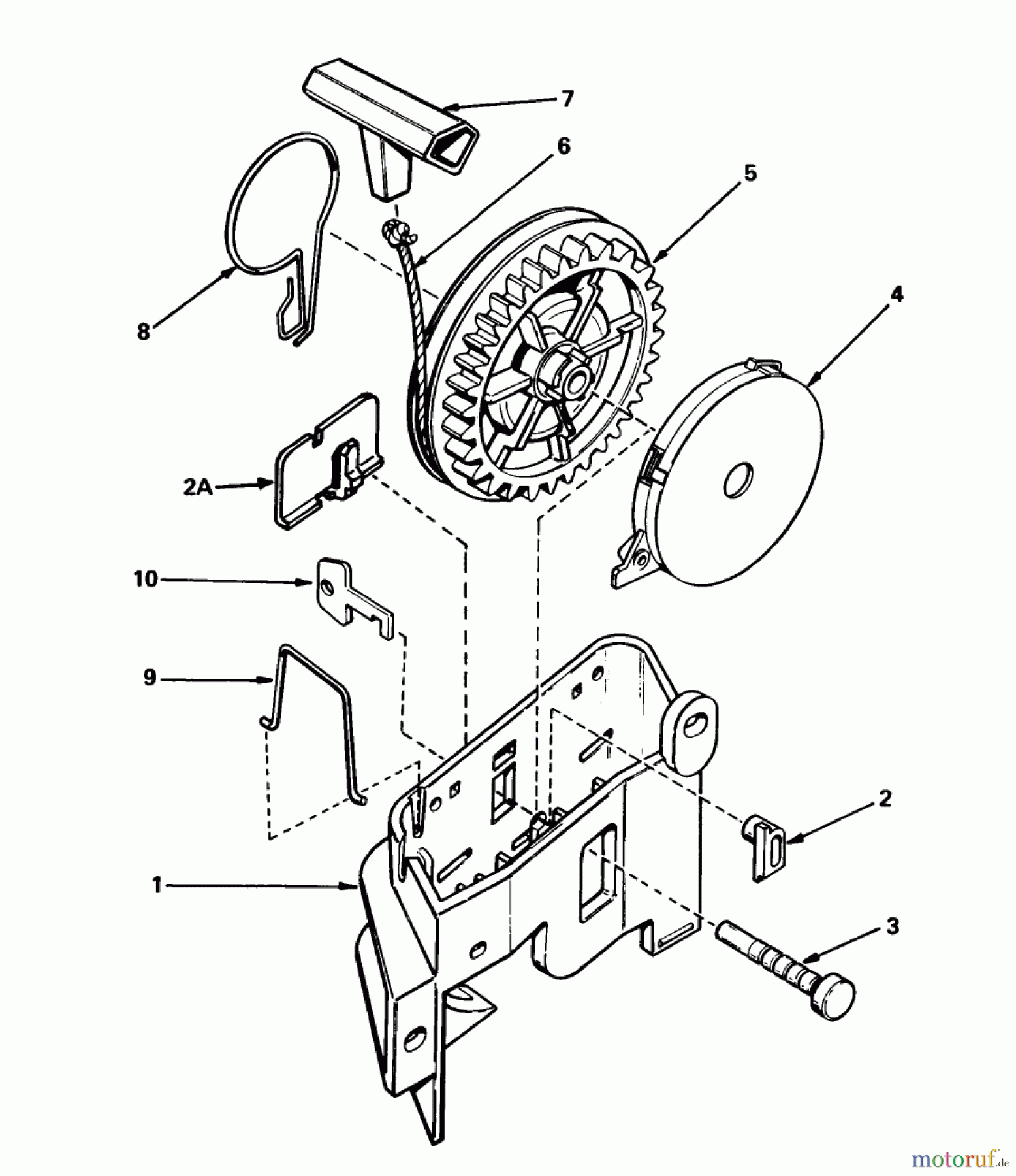  Toro Neu Mowers, Walk-Behind Seite 1 16077 - Toro Lawnmower, 1982 (2000001-2999999) REWIND STARTER NO. 590531