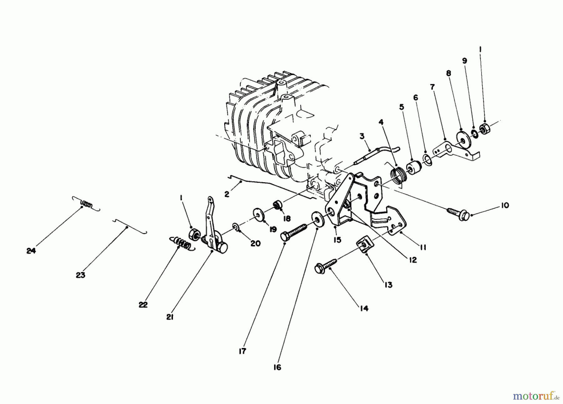 Toro Neu Mowers, Walk-Behind Seite 1 16212C - Toro Lawnmower, 1986 (6000001-6999999) GOVERNOR ASSEMBLY