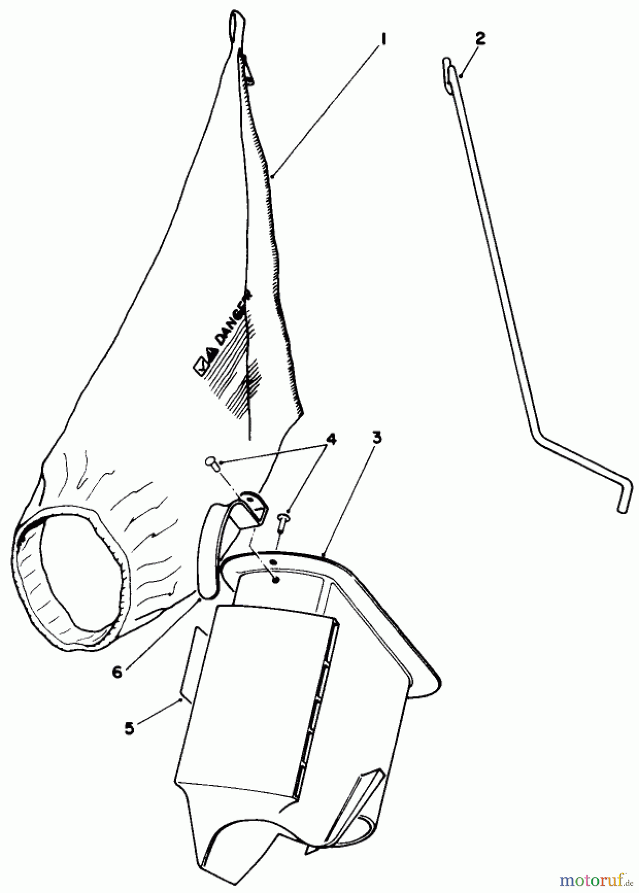 Toro Neu Mowers, Walk-Behind Seite 1 16212W - Toro Lawnmower, 1990 (0000001-0999999) BAGGING KIT NO. 47-6510 (OPTIONAL)