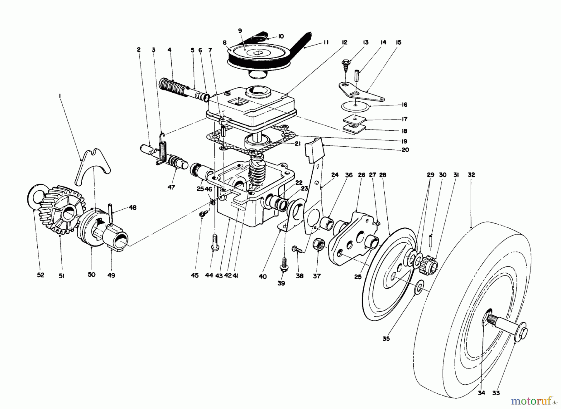  Toro Neu Mowers, Walk-Behind Seite 1 16212WG - Toro Lawnmower, 1990 (0000001-0999999) GEAR CASE ASSEMBLY