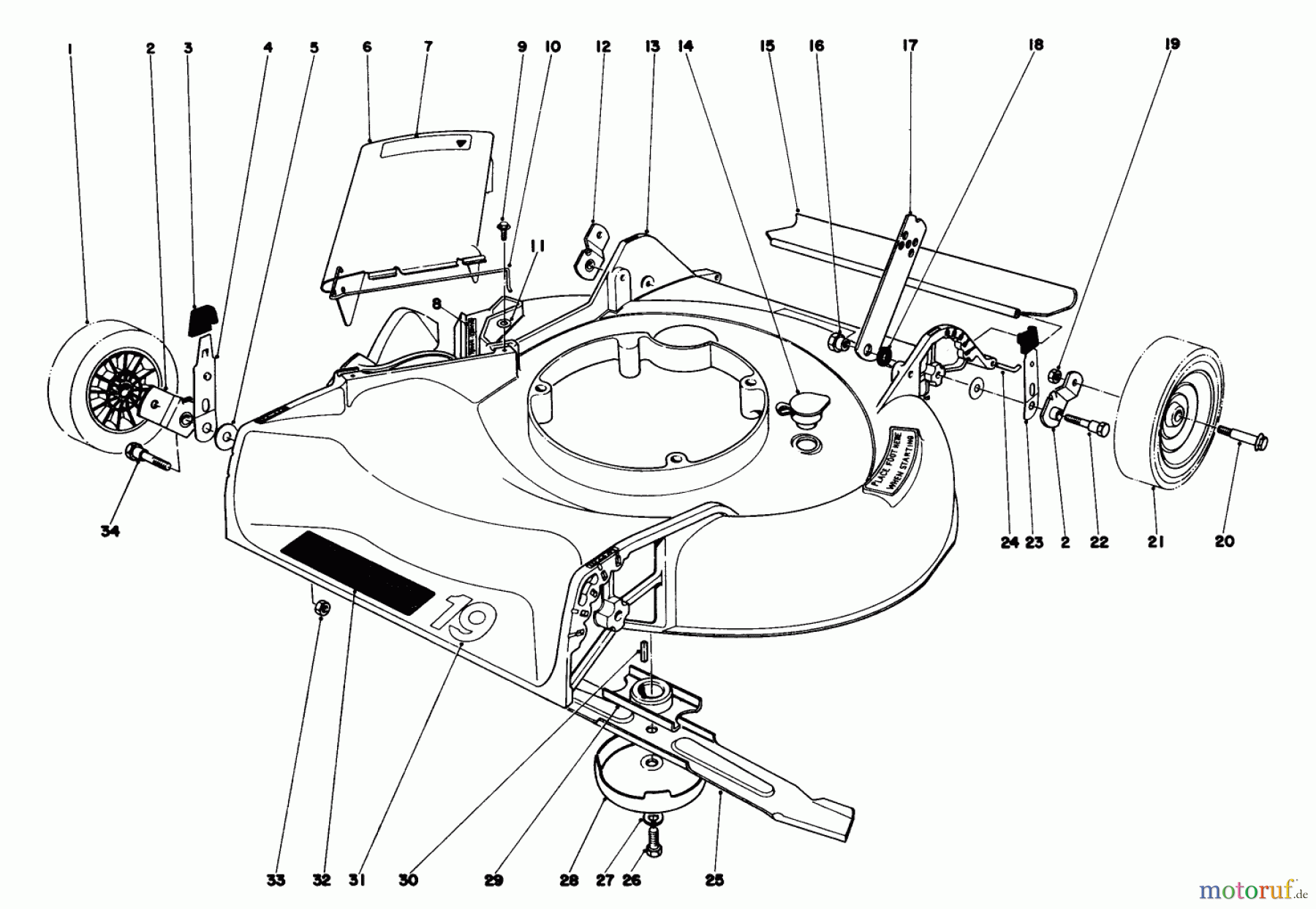  Toro Neu Mowers, Walk-Behind Seite 1 16320 - Toro Lawnmower, 1979 (9000001-9999999) HOUSING ASSEMBLY MODEL 16300 AND 16310