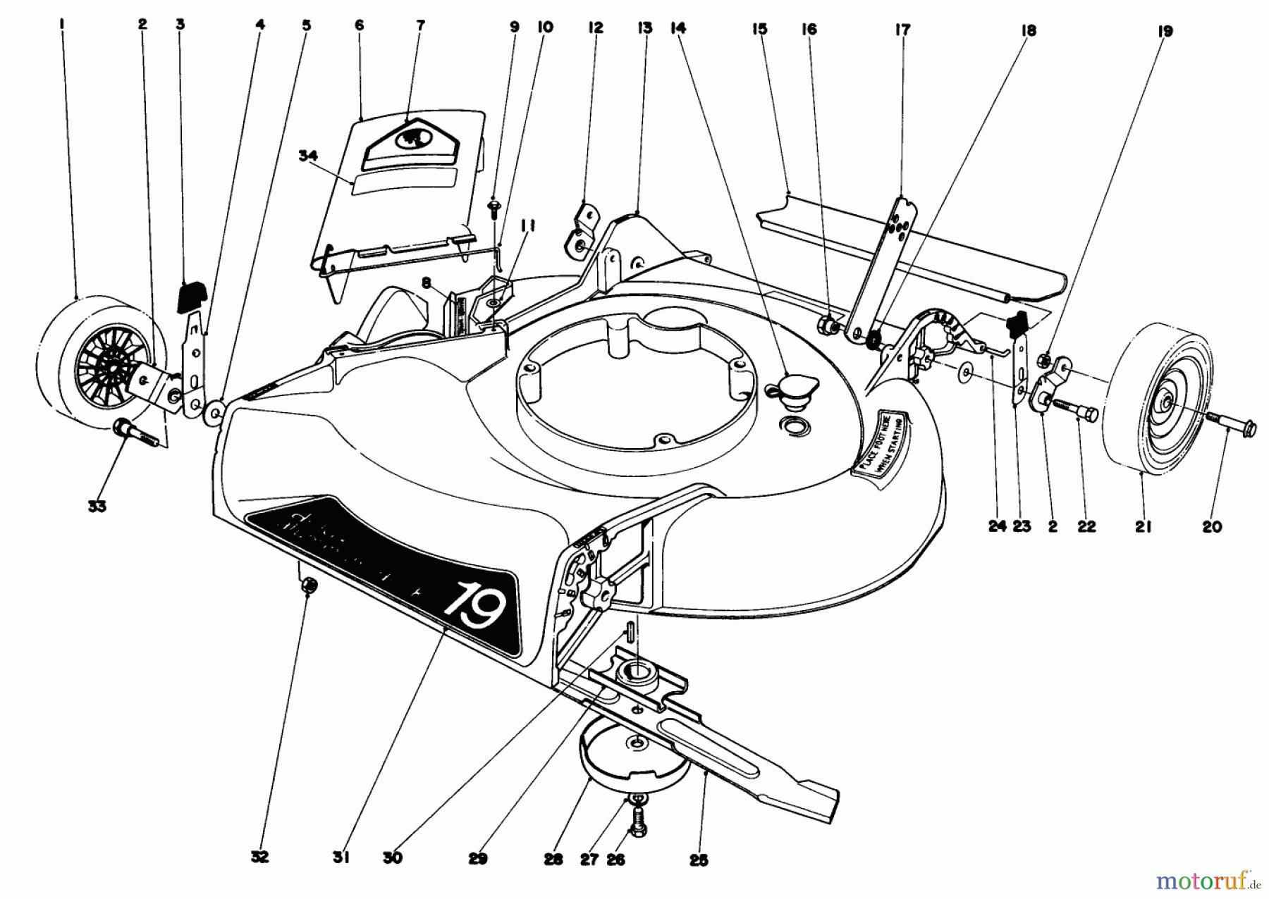  Toro Neu Mowers, Walk-Behind Seite 1 16300 - Toro Lawnmower, 1980 (0000001-0999999) HOUSING ASSEMBLY