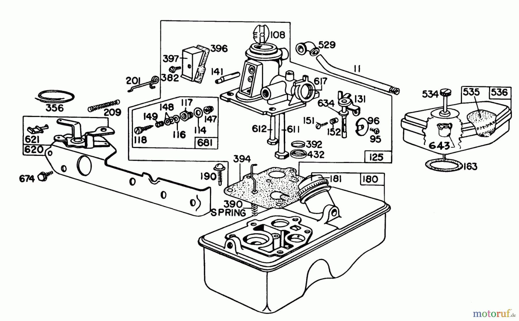  Toro Neu Mowers, Walk-Behind Seite 1 16320 - Toro Lawnmower, 1980 (0000001-0999999) ENGINE BRIGGS & STRATTON MODEL 92908-2052-01 #1