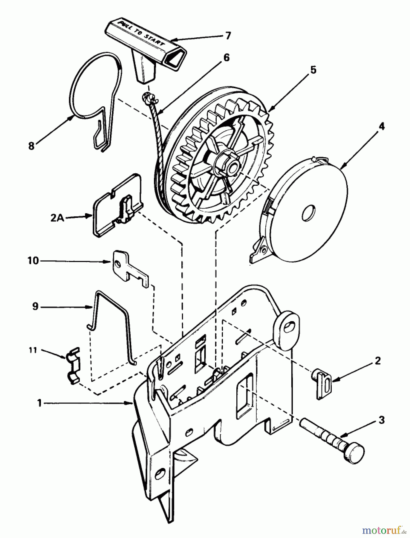  Toro Neu Mowers, Walk-Behind Seite 1 16340C - Toro Lawnmower, 1985 (5000001-5999999) REWIND STARTER NO. 590531