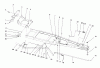 Toro 79252 - 48" Snow Blade, 260 Series Lawn and Garden Tractors, 1996 (6900001-6999999) Ersatzteile FRAME AND REAR MOUNTING HITCH