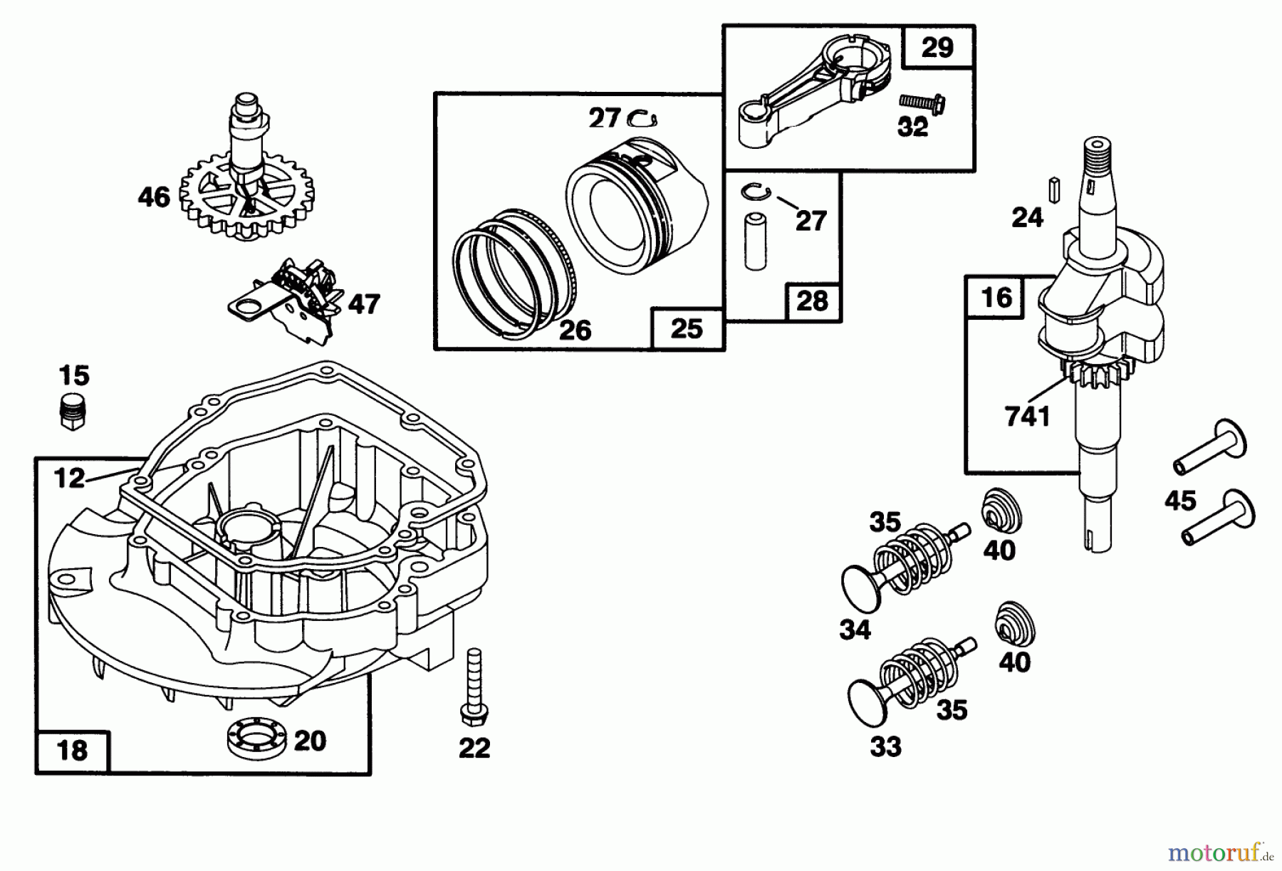  Toro Neu Mowers, Walk-Behind Seite 1 16400 - Toro Lawnmower, 1996 (6900001-6999999) ENGINE BRIGGS & STRATTON MODEL 127702-0645-01 #2