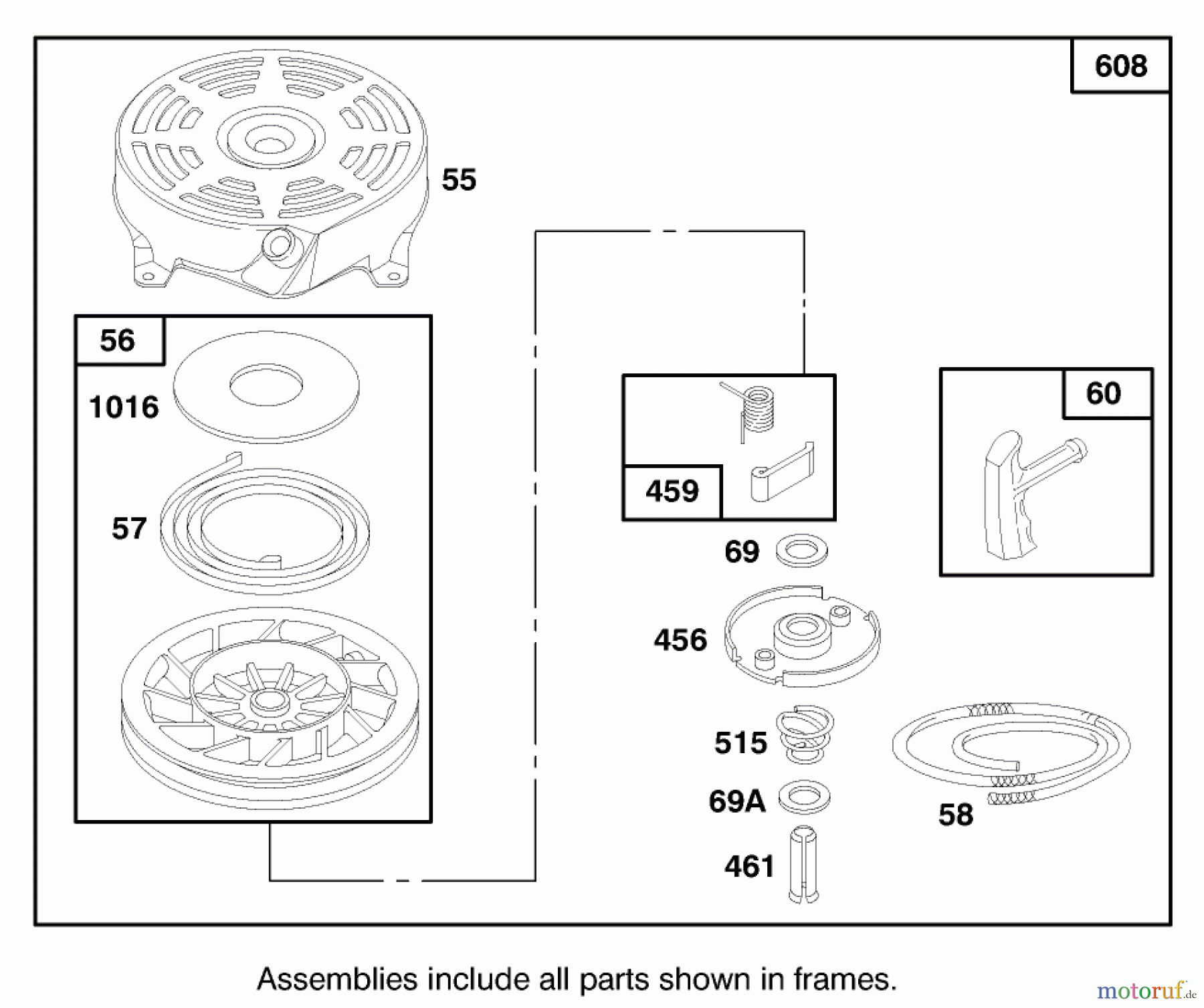 Toro Neu Mowers, Walk-Behind Seite 1 16401 (SD-21S) - Toro Side Discharge Mower, SD-21S, 1998 (890000001-899999999) ENGINE BRIGGS & STRATTON MODEL 127702-0645-01 (SERIAL NO. 8900001-8901373) #6