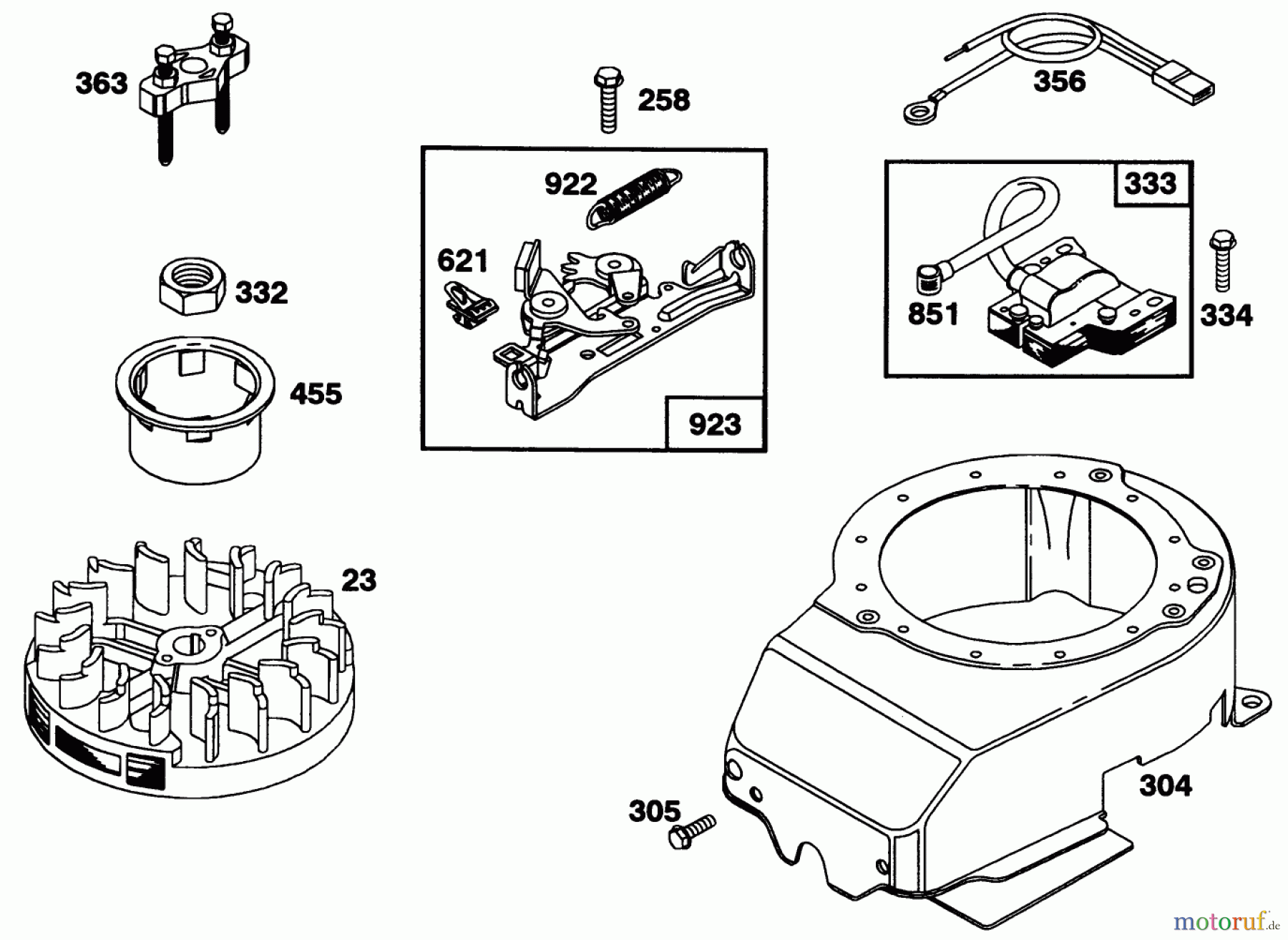 Toro Neu Mowers, Walk-Behind Seite 1 16403 - Toro Lawnmower, 1991 (1000001-1999999) ENGINE BRIGGS & STRATTON MODEL 122702-3171-01 #6