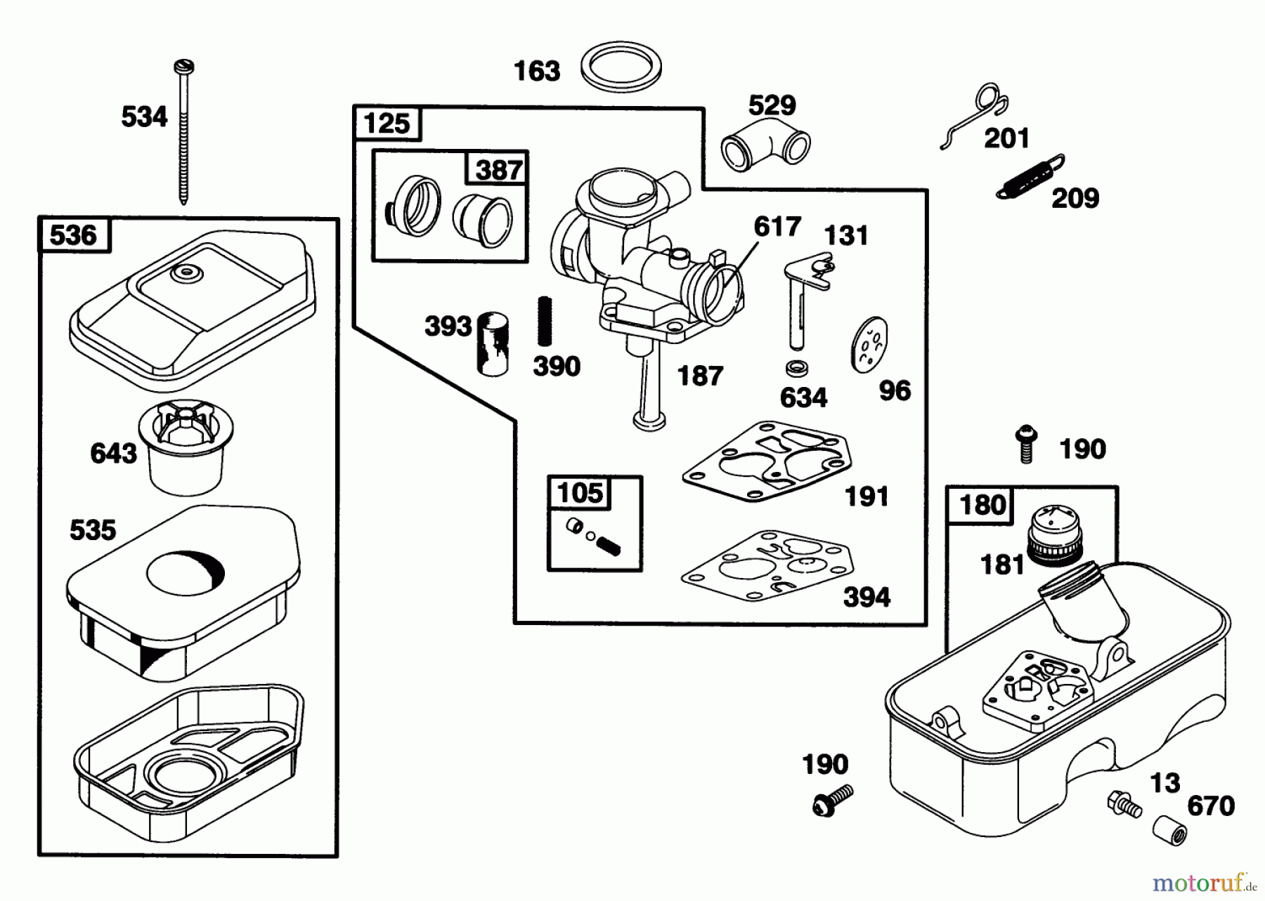  Toro Neu Mowers, Walk-Behind Seite 1 16410 - Toro Lawnmower, 1993 (3900001-3999999) ENGINE BRIGGS & STRATTON MODEL 95902-3153-01 #4