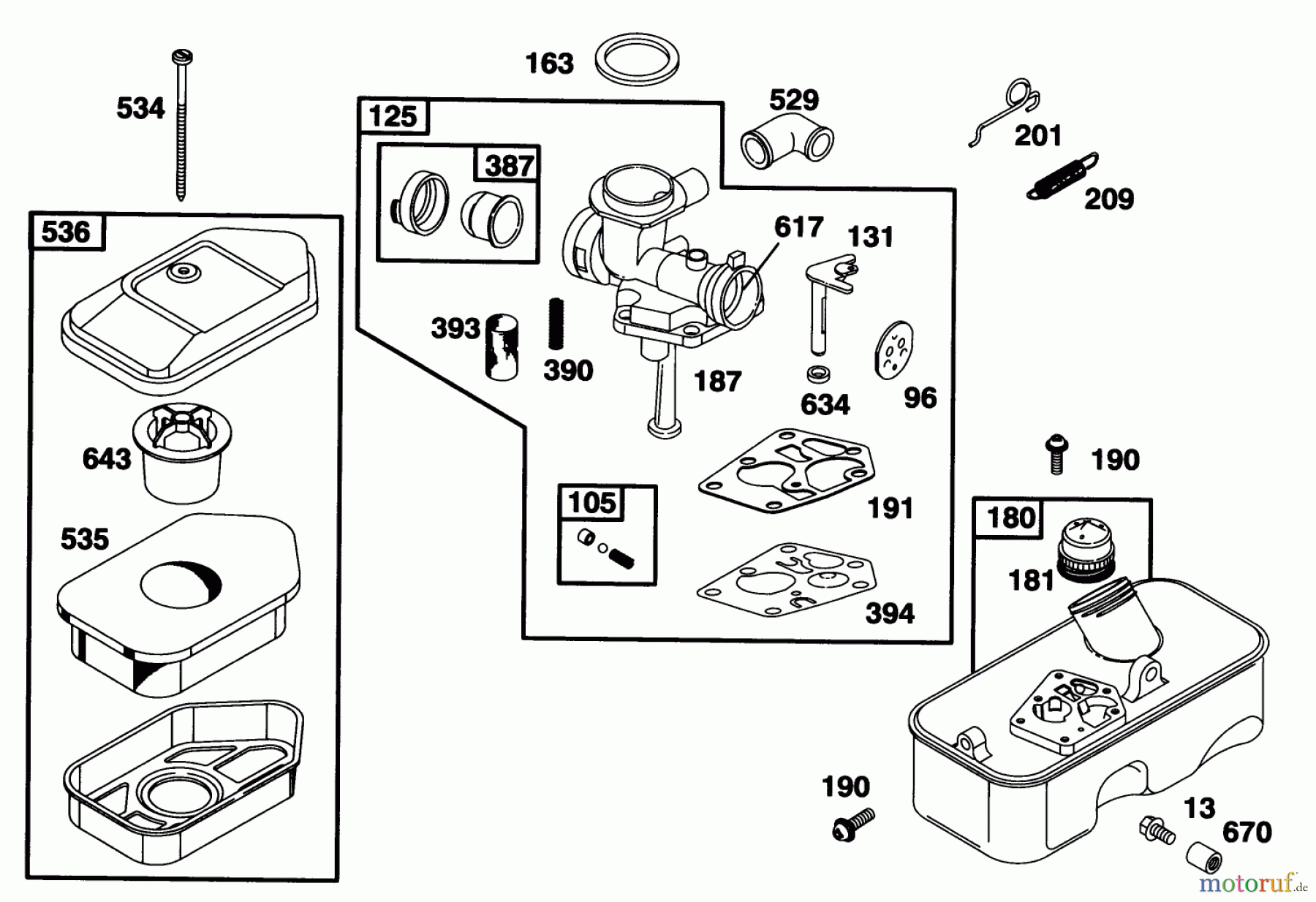 Toro Neu Mowers, Walk-Behind Seite 1 16411 - Toro Lawnmower, 1993 (3900001-3999999) ENGINE BRIGGS & STRATTON MODEL 95902-3153-01 #4