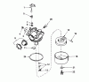 Toro 16575 - Lawnmower, 1984 (4000001-4999999) Ersatzteile CARBURETOR NO. 632098