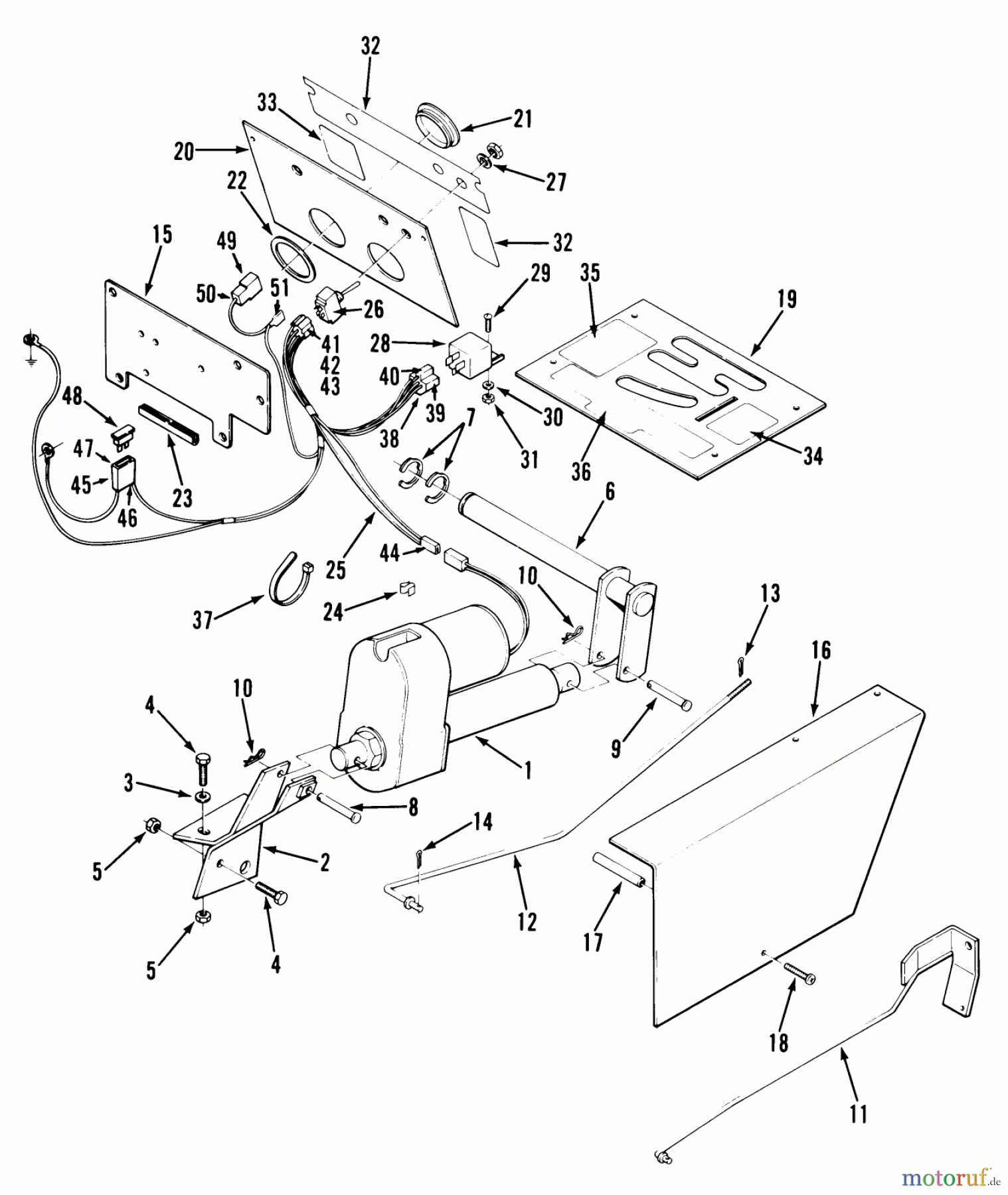 Toro Neu Accessories 84223 - Toro Electric Lift, 1987 PARTS LIST FOR ELECTRIC LIFT KIT FACTORY ORDER NO. 84223