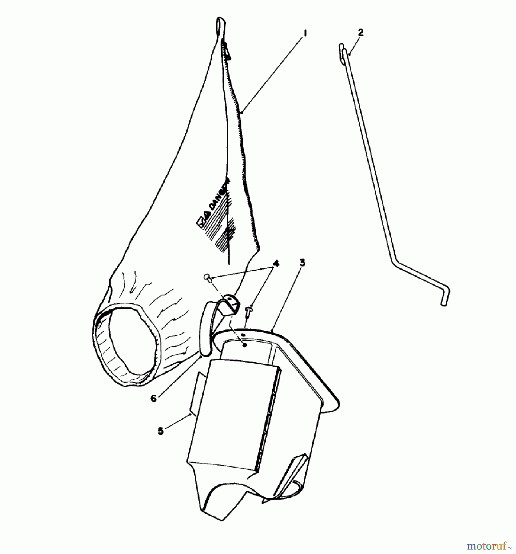 Toro Neu Mowers, Walk-Behind Seite 1 16575C - Toro Lawnmower, 1989 (9000001-9999999) BAGGING KIT NO. 47-6510 (OPTIONAL)