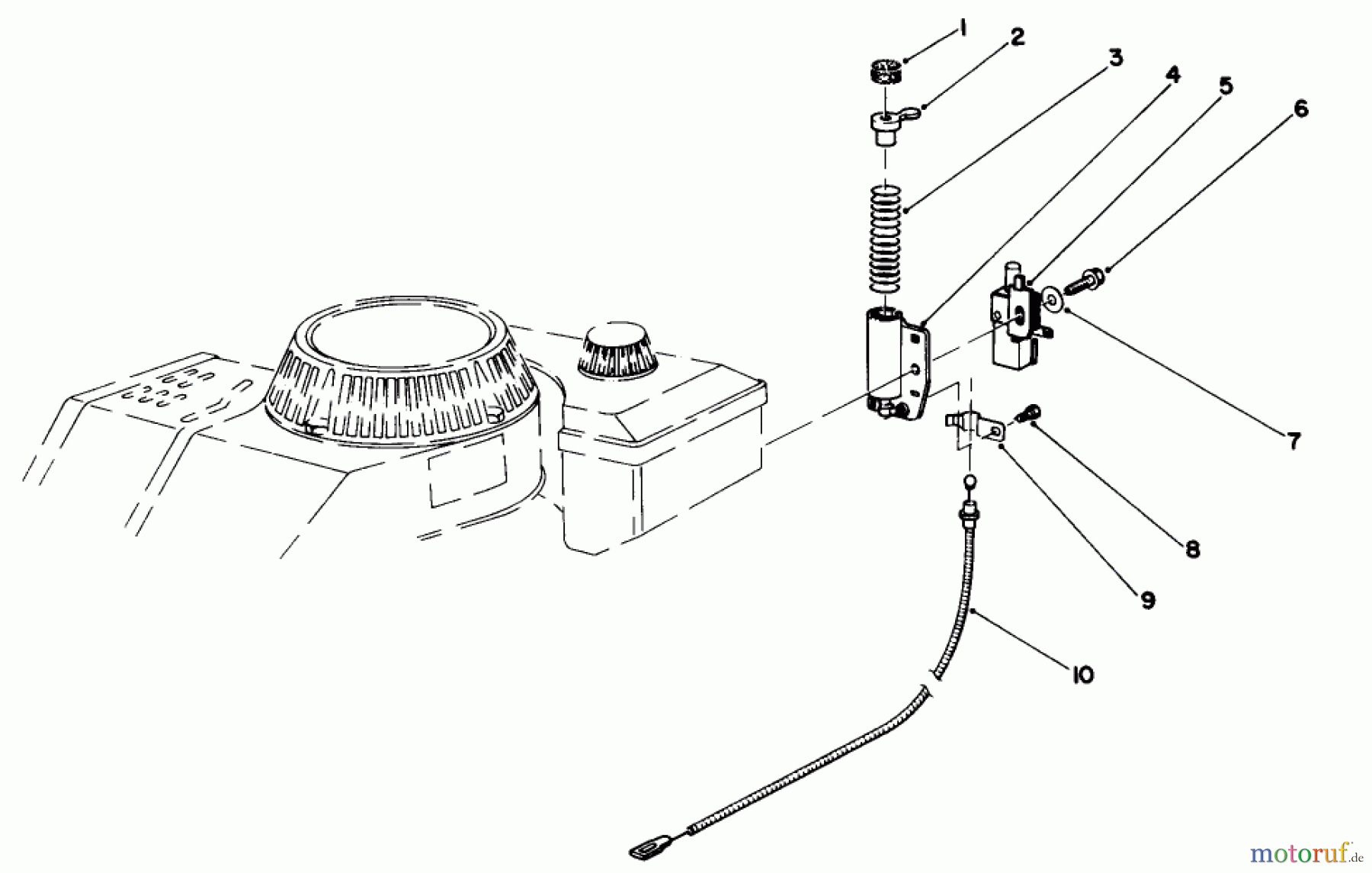 Toro Neu Mowers, Walk-Behind Seite 1 16585 - Toro Lawnmower, 1986 (6000001-6999999) BRAKE ASSEMBLY (USED ON UNITS WITH SERIAL NO. 6000101-6002073)