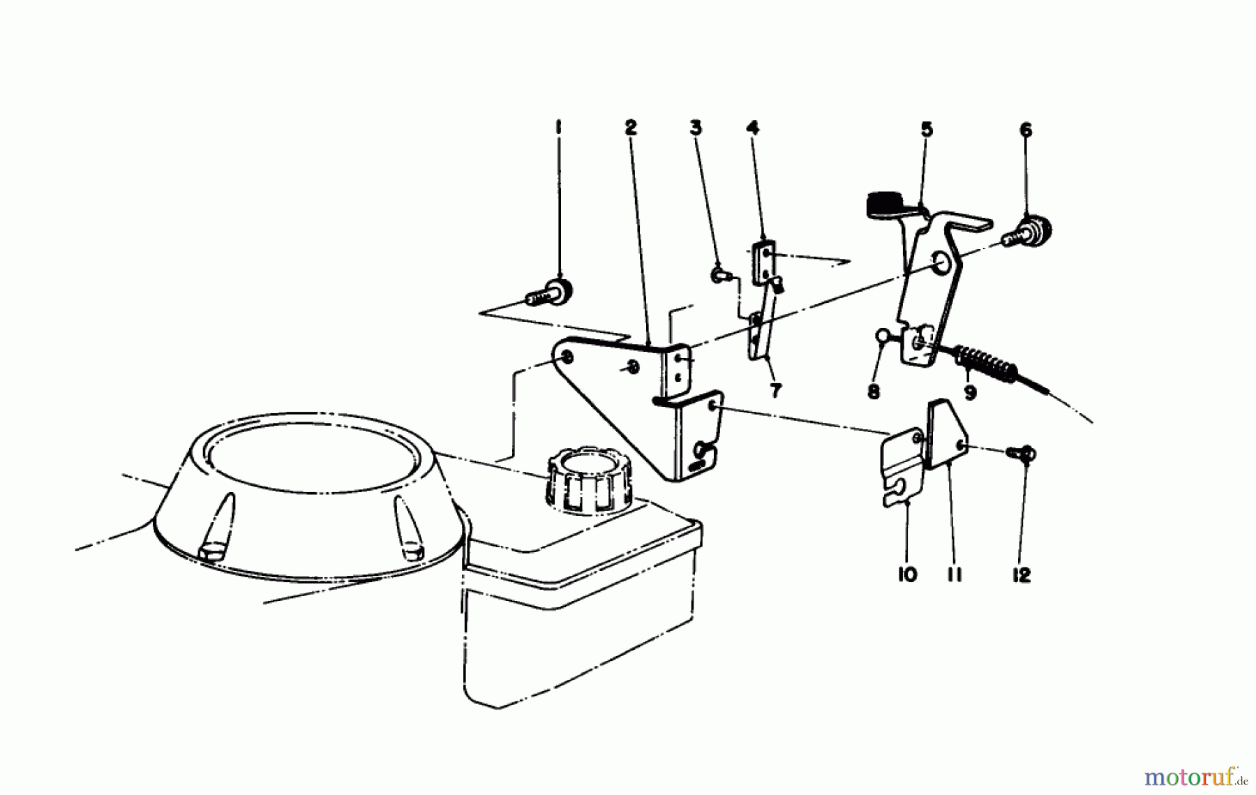  Toro Neu Mowers, Walk-Behind Seite 1 16585C - Toro Lawnmower, 1988 (8000001-8999999) BRAKE ASSEMBLY