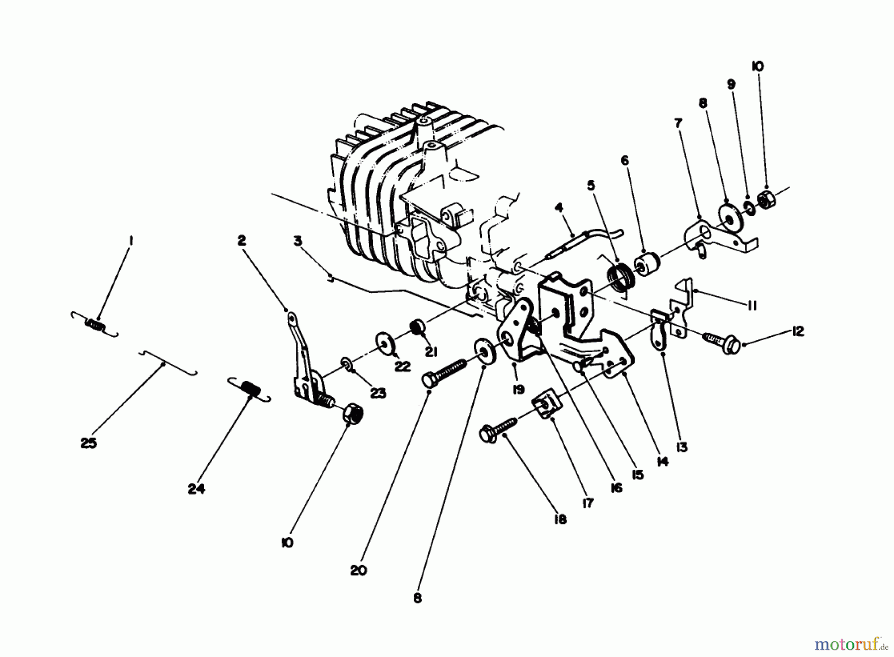  Toro Neu Mowers, Walk-Behind Seite 1 16585C - Toro Lawnmower, 1988 (8000001-8999999) GOVERNOR ASSEMBLY (MODEL NO. 47PH7)