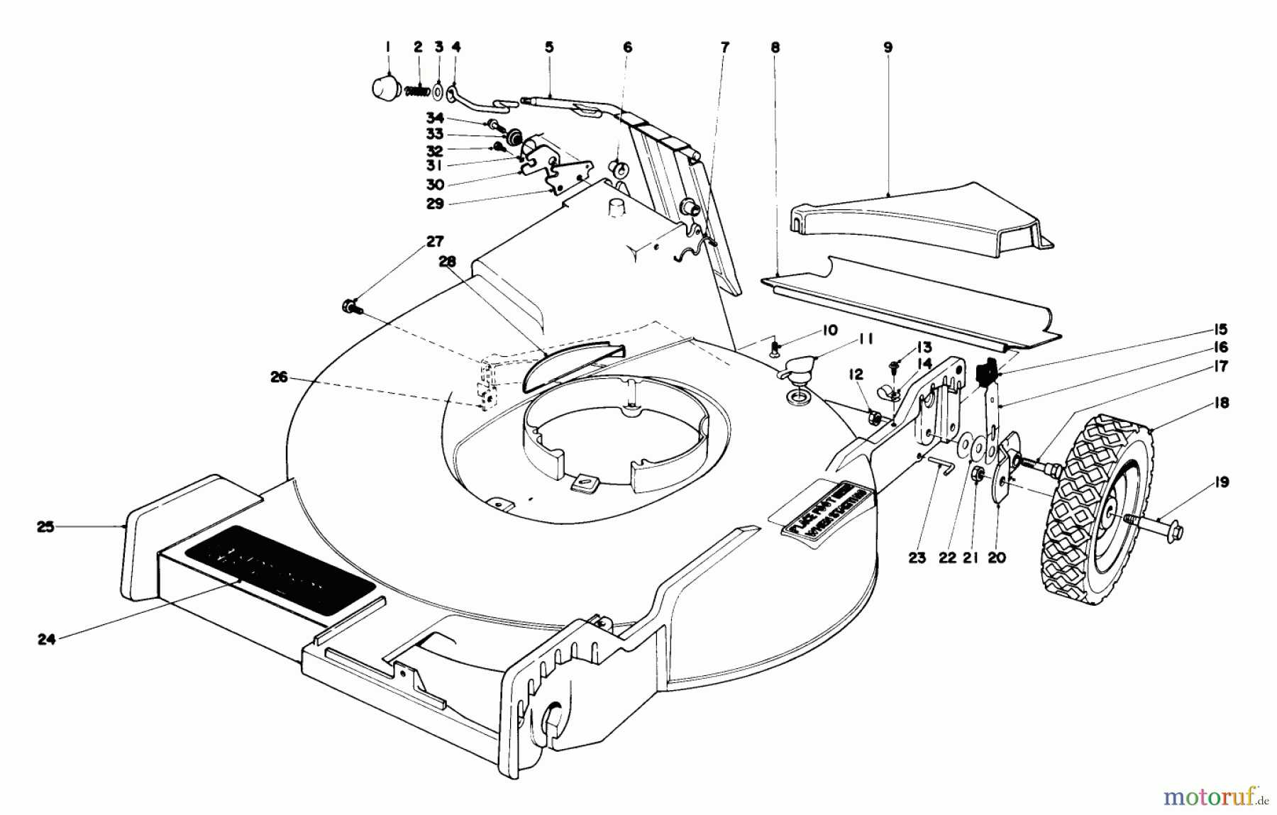  Toro Neu Mowers, Walk-Behind Seite 1 16756 - Toro Lawnmower, 1978 (8000001-8999999) HOUSING ASSEMBLY