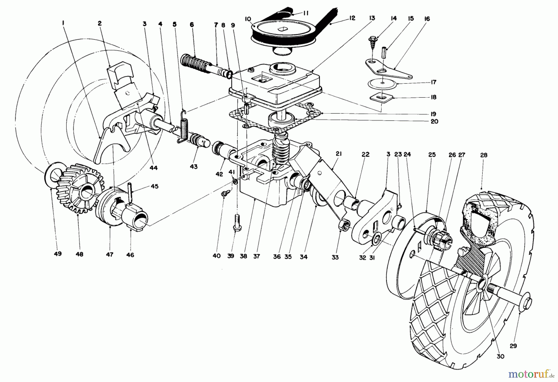 Toro Neu Mowers, Walk-Behind Seite 1 16770 - Toro Lawnmower, 1983 (3000001-3999999) GEAR CASE ASSEMBLY