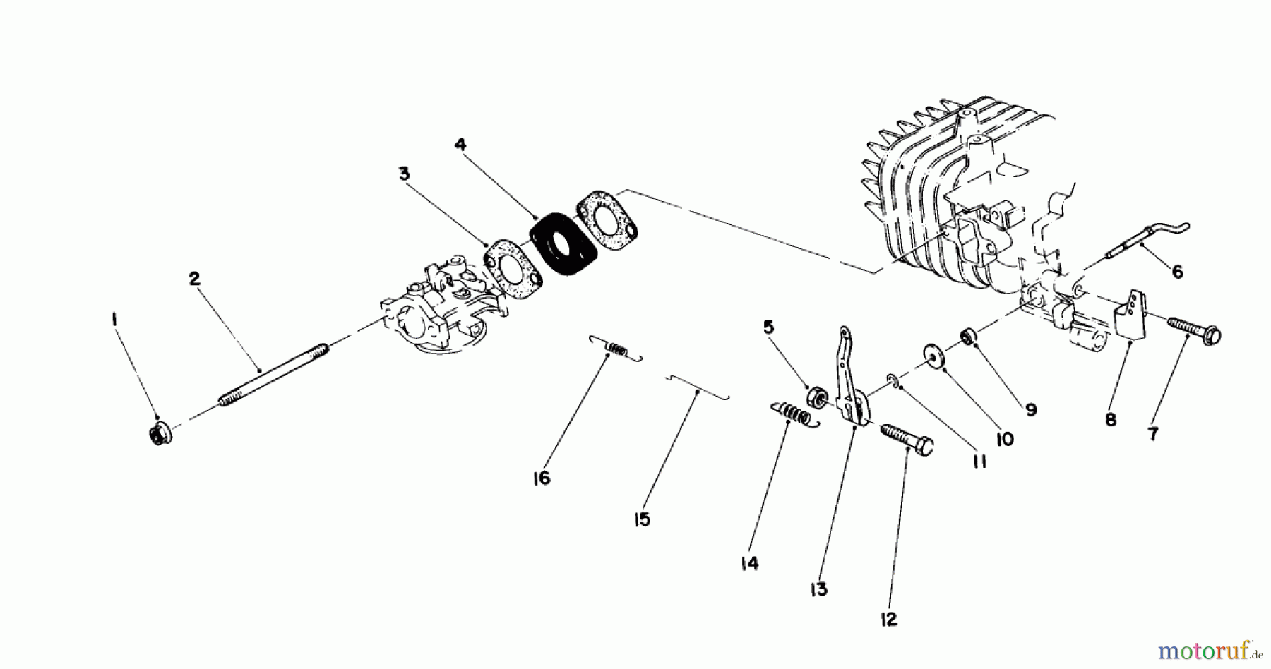 Toro Neu Mowers, Walk-Behind Seite 1 16780 - Toro Lawnmower, 1983 (3000001-3999999) GOVERNOR ASSEMBLY